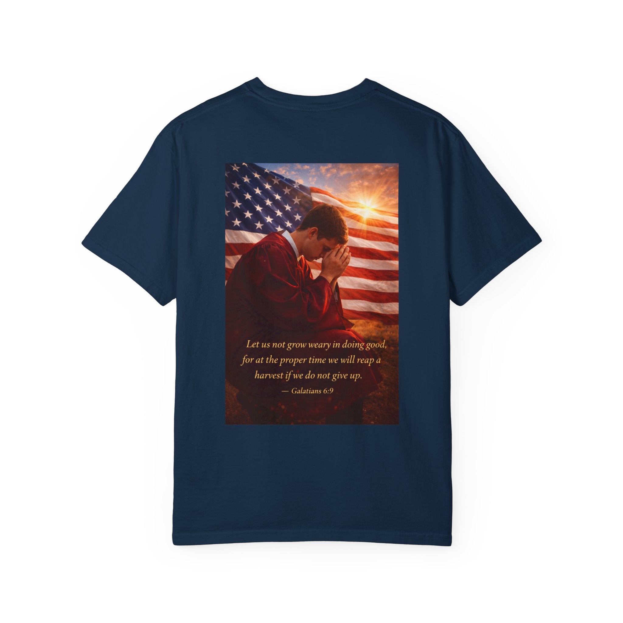 Patriotic Christian T-Shirt — 'A Path That Is All Yours' Graduating Soldier Prayer Tee