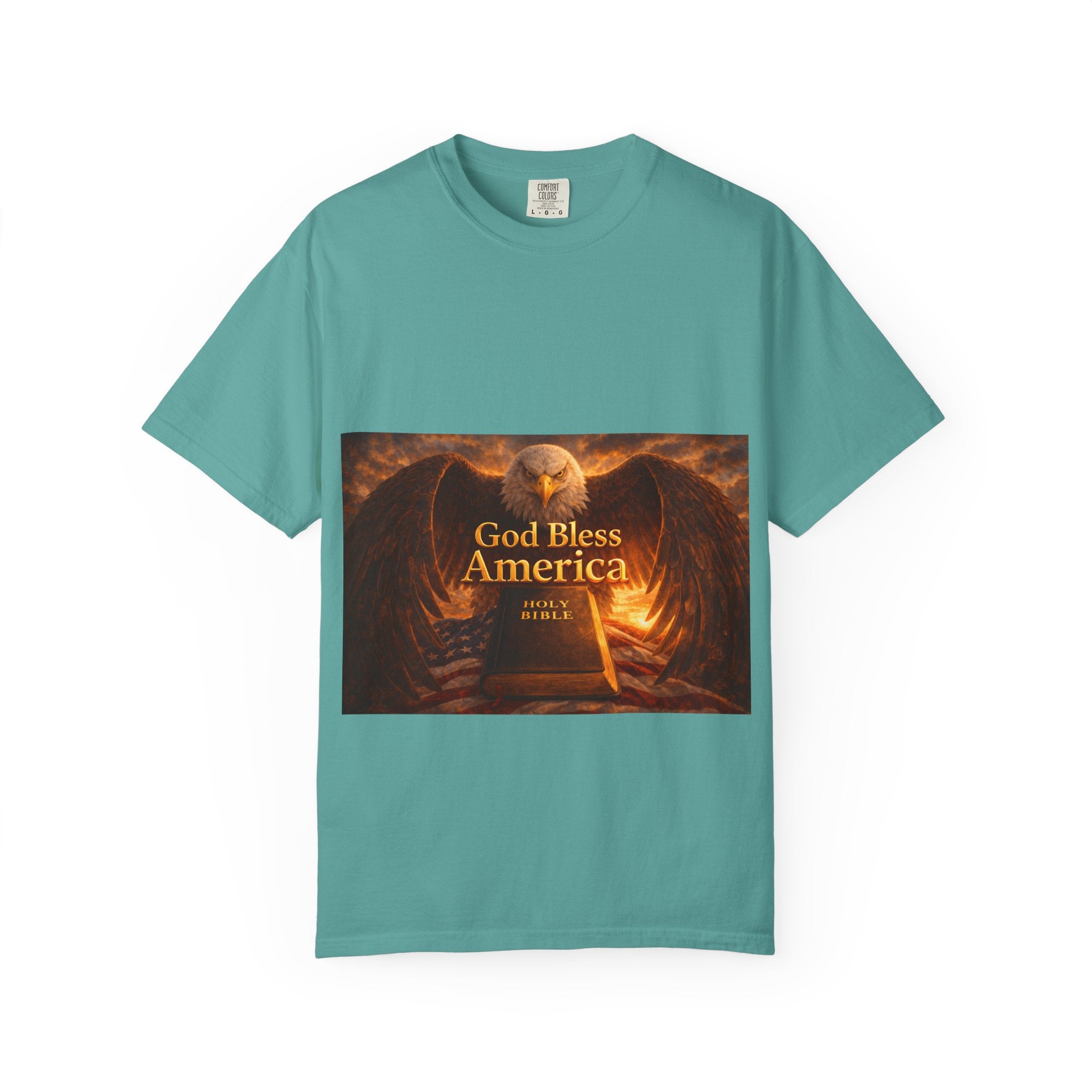 Political T-Shirt — "God Bless America" Eagle & Trump Patriotic Tee