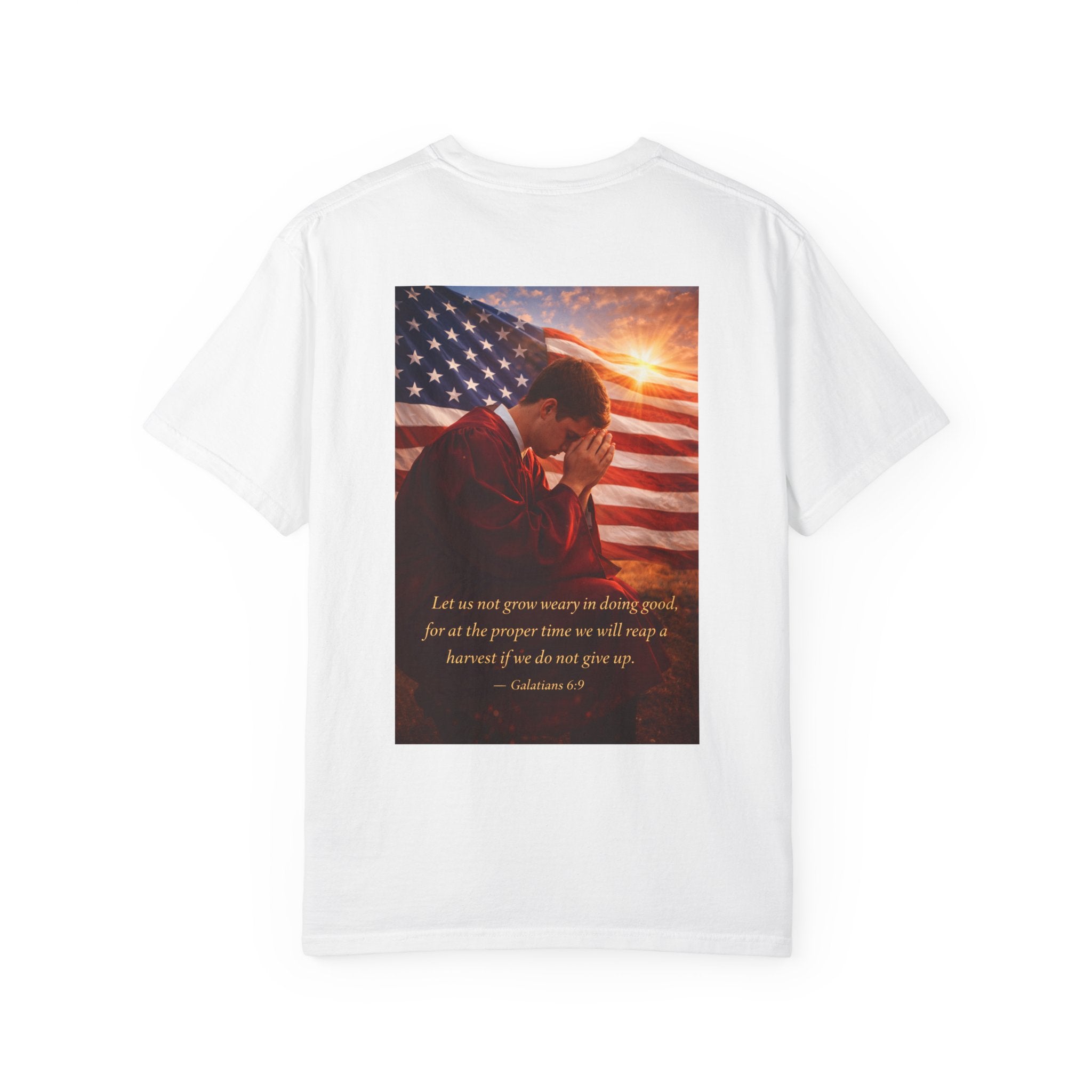 Patriotic Christian T-Shirt — 'A Path That Is All Yours' Graduating Soldier Prayer Tee