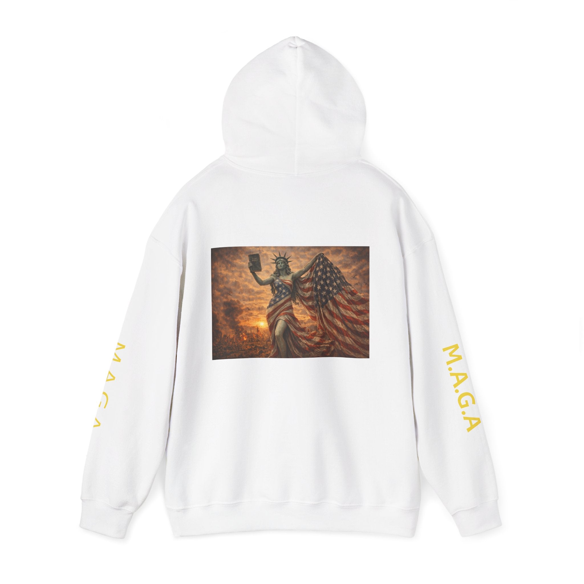 MAGA Statue of Liberty Hoodie – Patriotic American Flag Sweatshirt