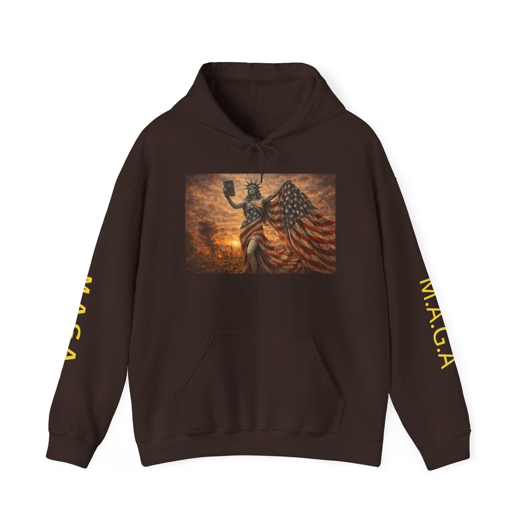 MAGA Statue of Liberty Hoodie – Patriotic American Flag Sweatshirt
