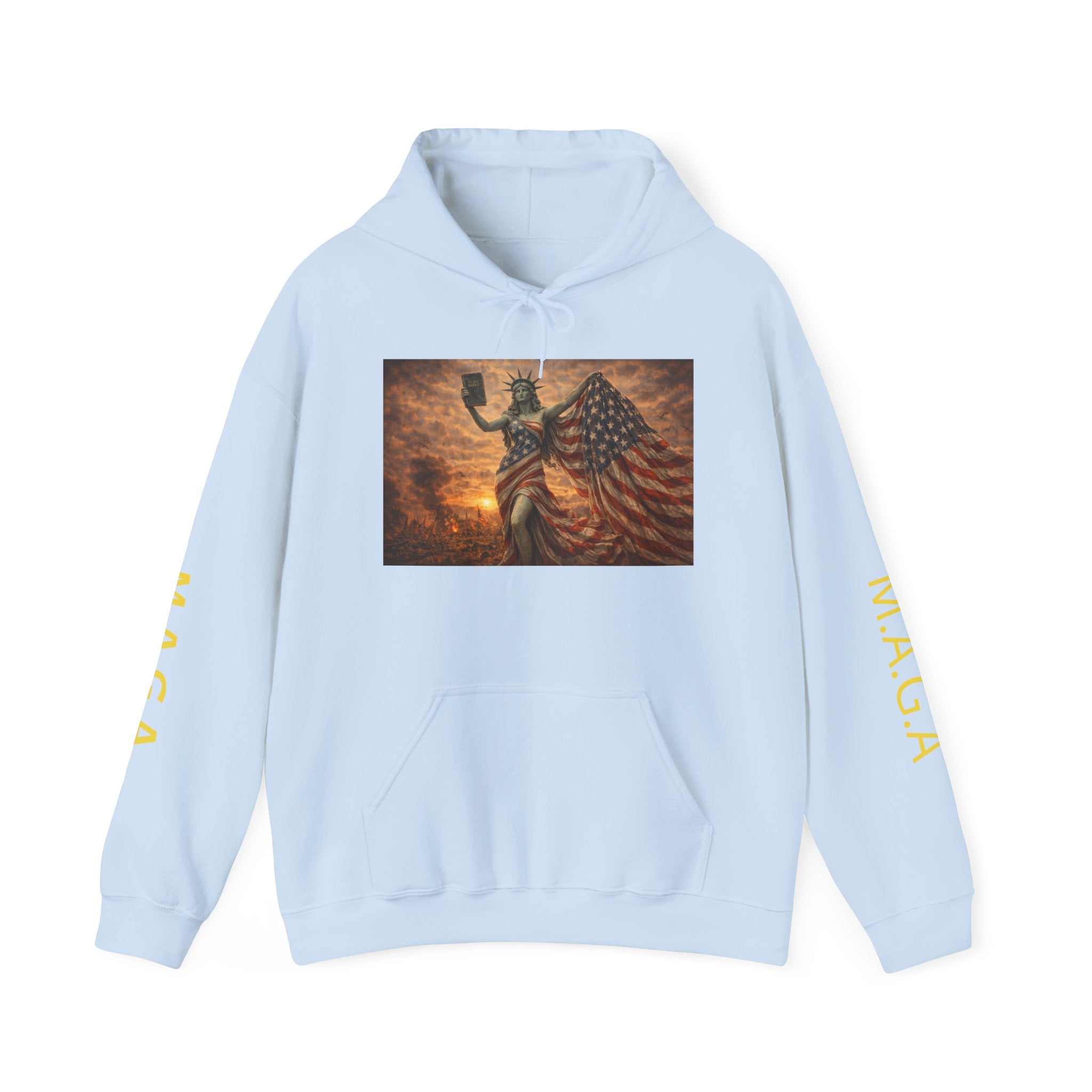 MAGA Statue of Liberty Hoodie – Patriotic American Flag Sweatshirt