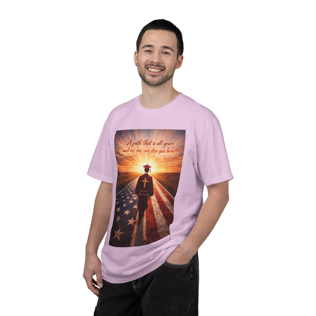 Patriotic Christian T-Shirt — 'A Path That Is All Yours' Graduating Soldier Prayer Tee