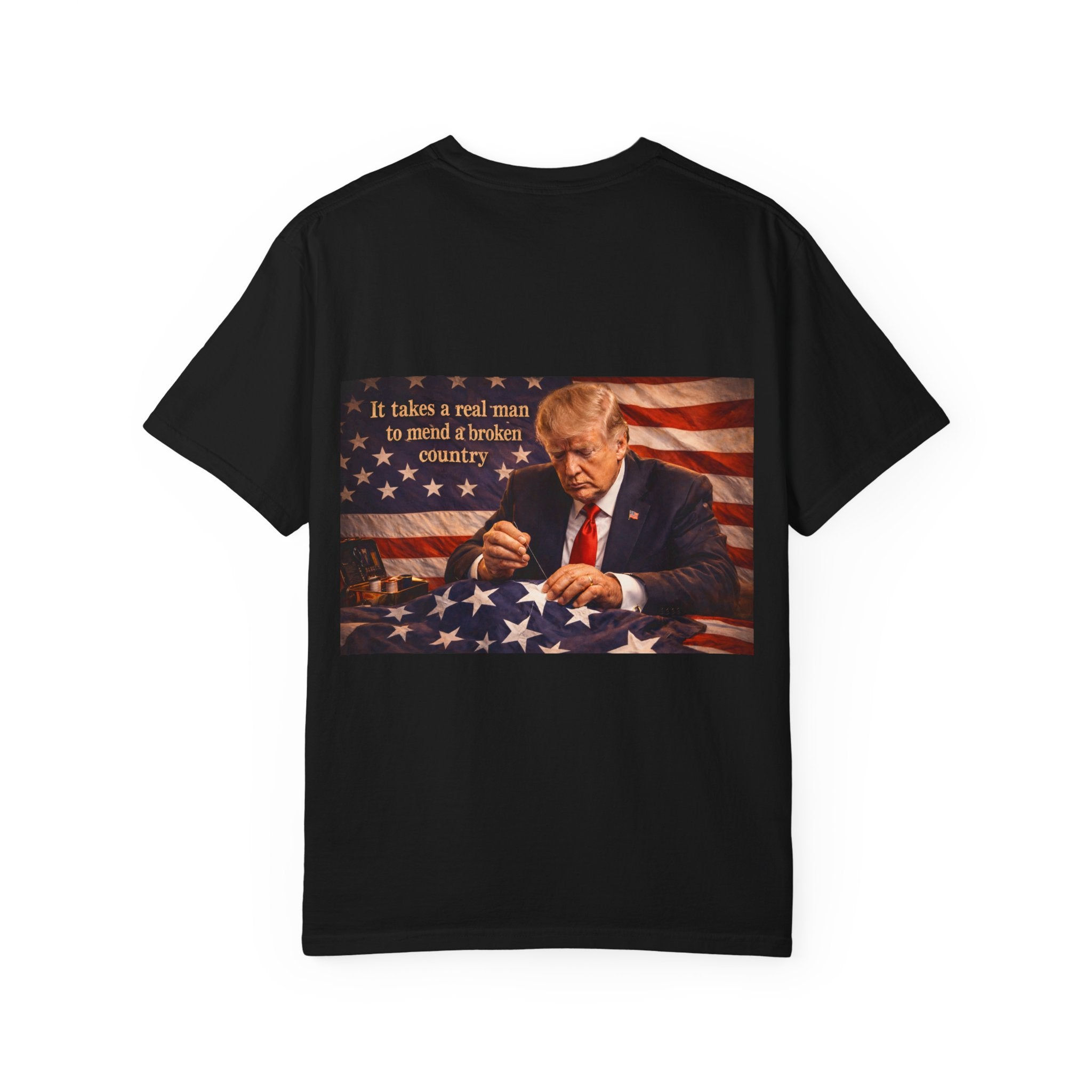 Political T-Shirt — "God Bless America" Eagle & Trump Patriotic Tee