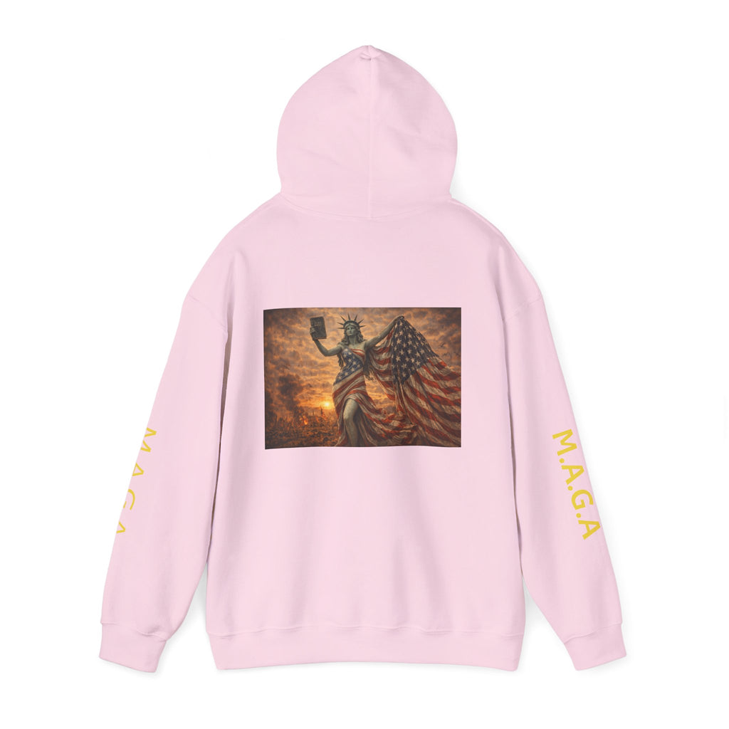 MAGA Statue of Liberty Hoodie – Patriotic American Flag Sweatshirt