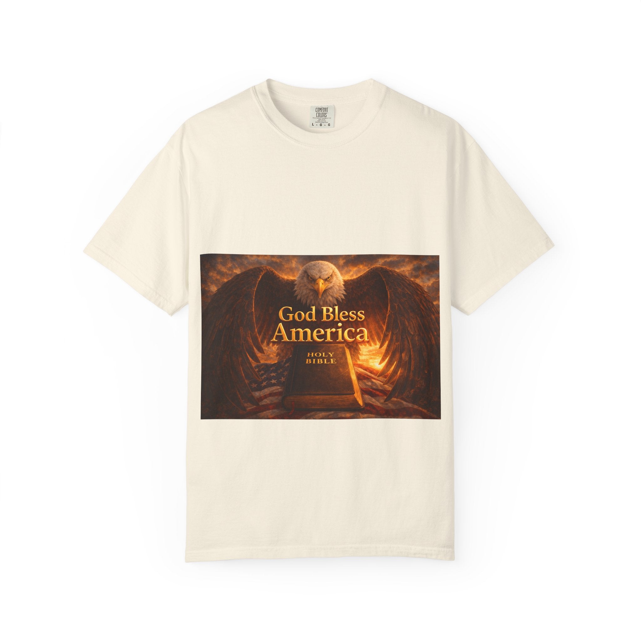 Political T-Shirt — "God Bless America" Eagle & Trump Patriotic Tee