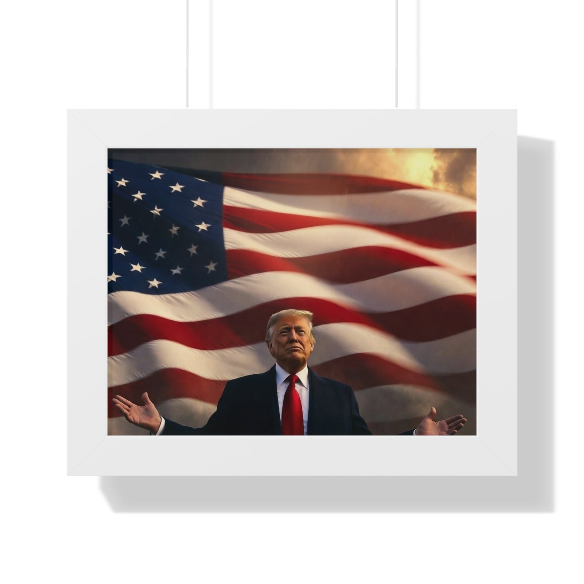Framed Poster — Patriotic Flag Portrait