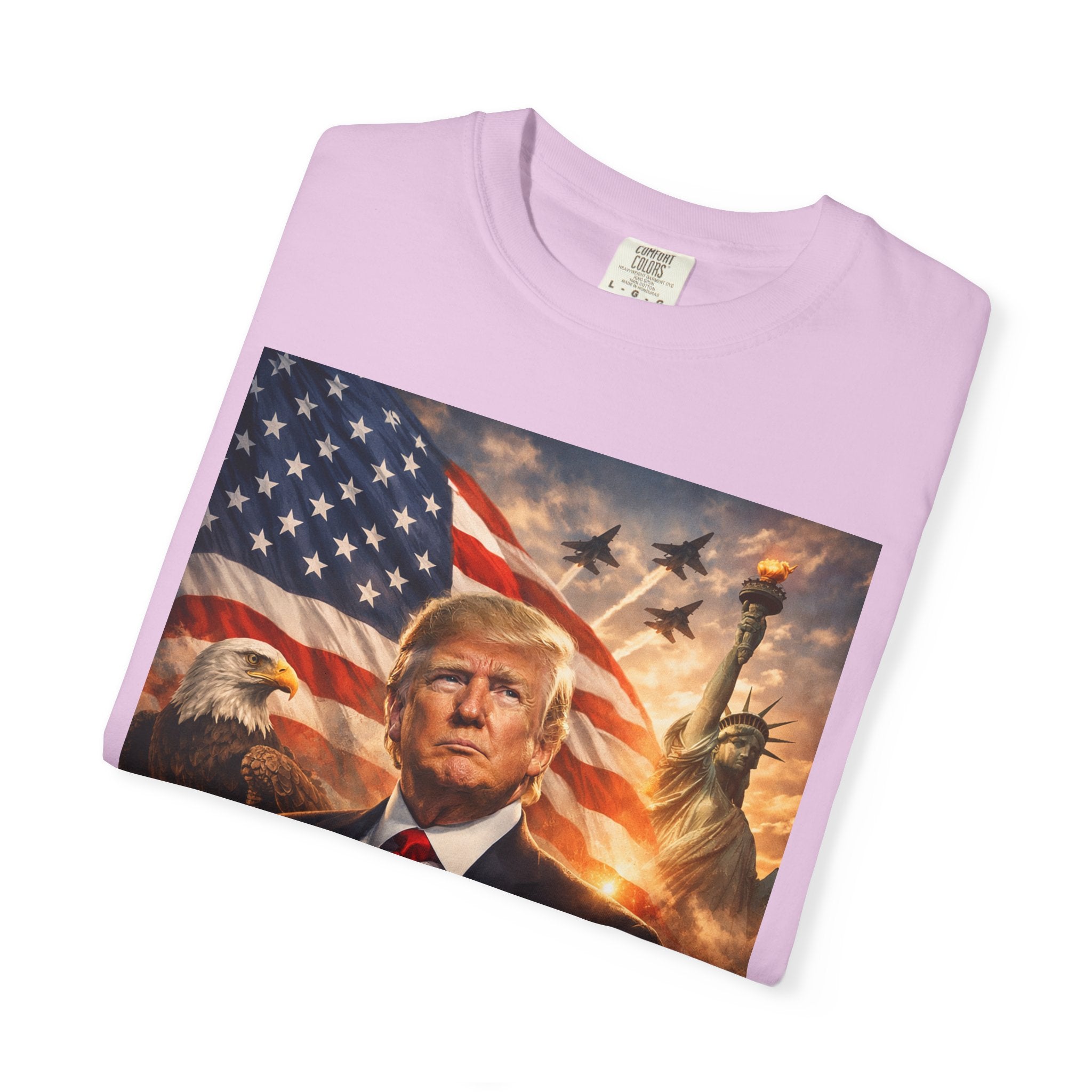 Patriotic Trump Portrait T-Shirt — “It takes a real man to mend a broken country”