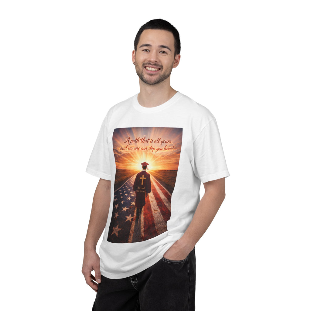 Patriotic Christian T-Shirt — 'A Path That Is All Yours' Graduating Soldier Prayer Tee