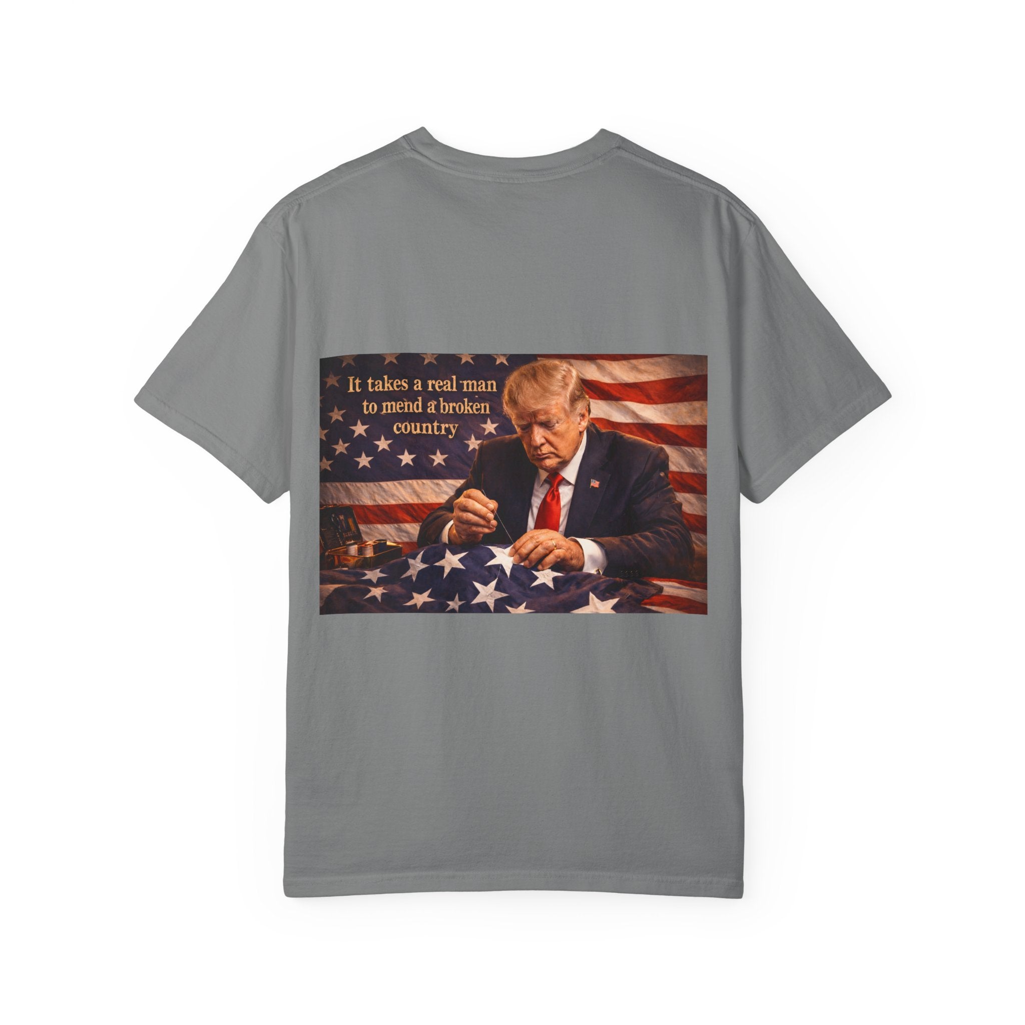 Political T-Shirt — "God Bless America" Eagle & Trump Patriotic Tee