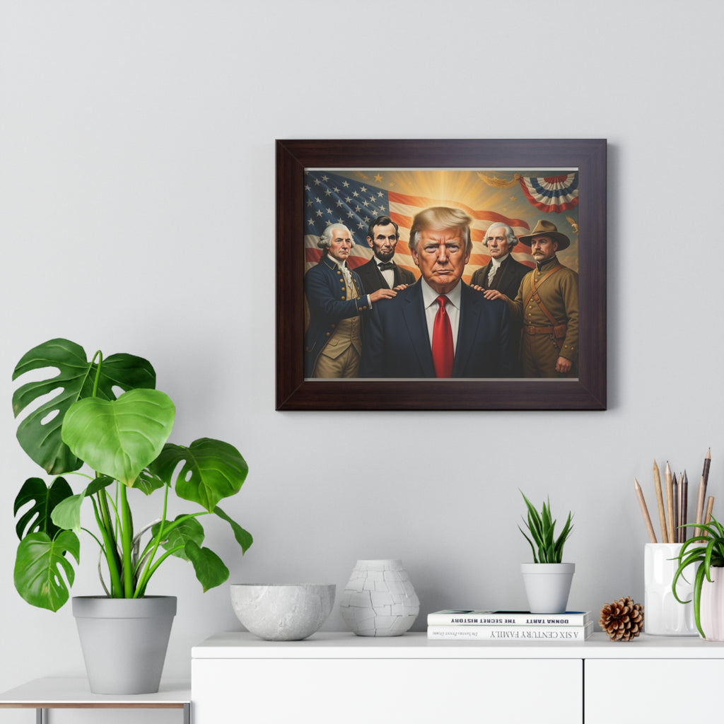 Framed Patriotic Leader Poster