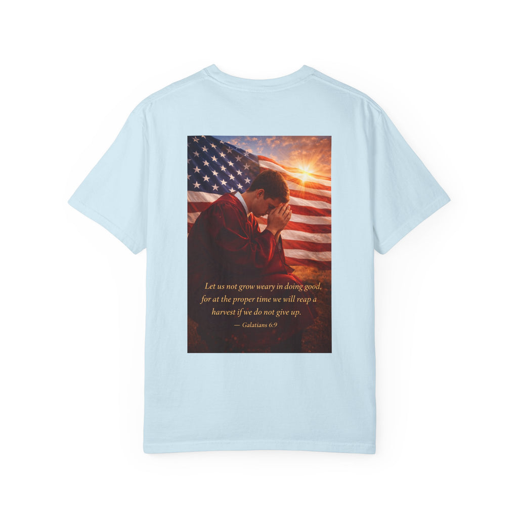 Patriotic Christian T-Shirt — 'A Path That Is All Yours' Graduating Soldier Prayer Tee