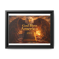 Framed Matte Canvas – "God Bless America" Eagle & Bible Patriotic Wall Art