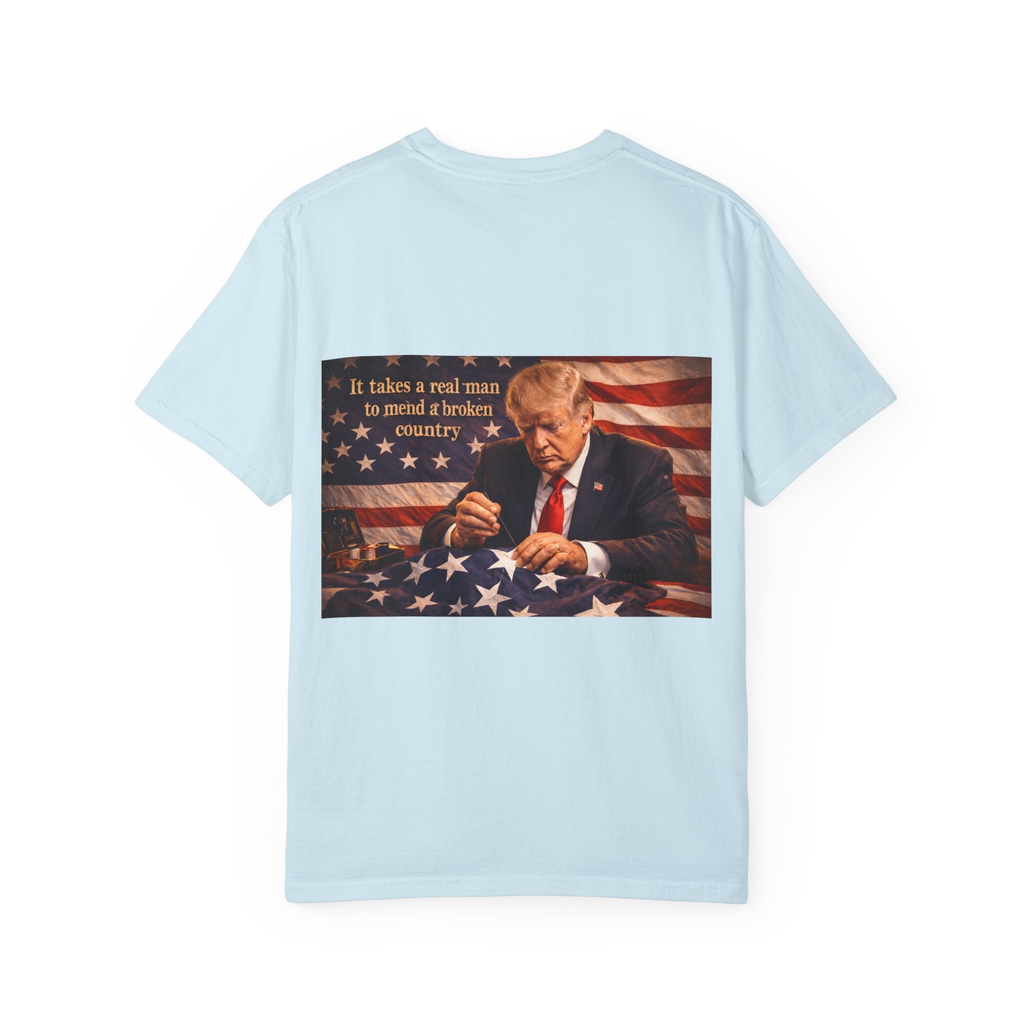 Political T-Shirt — "God Bless America" Eagle & Trump Patriotic Tee