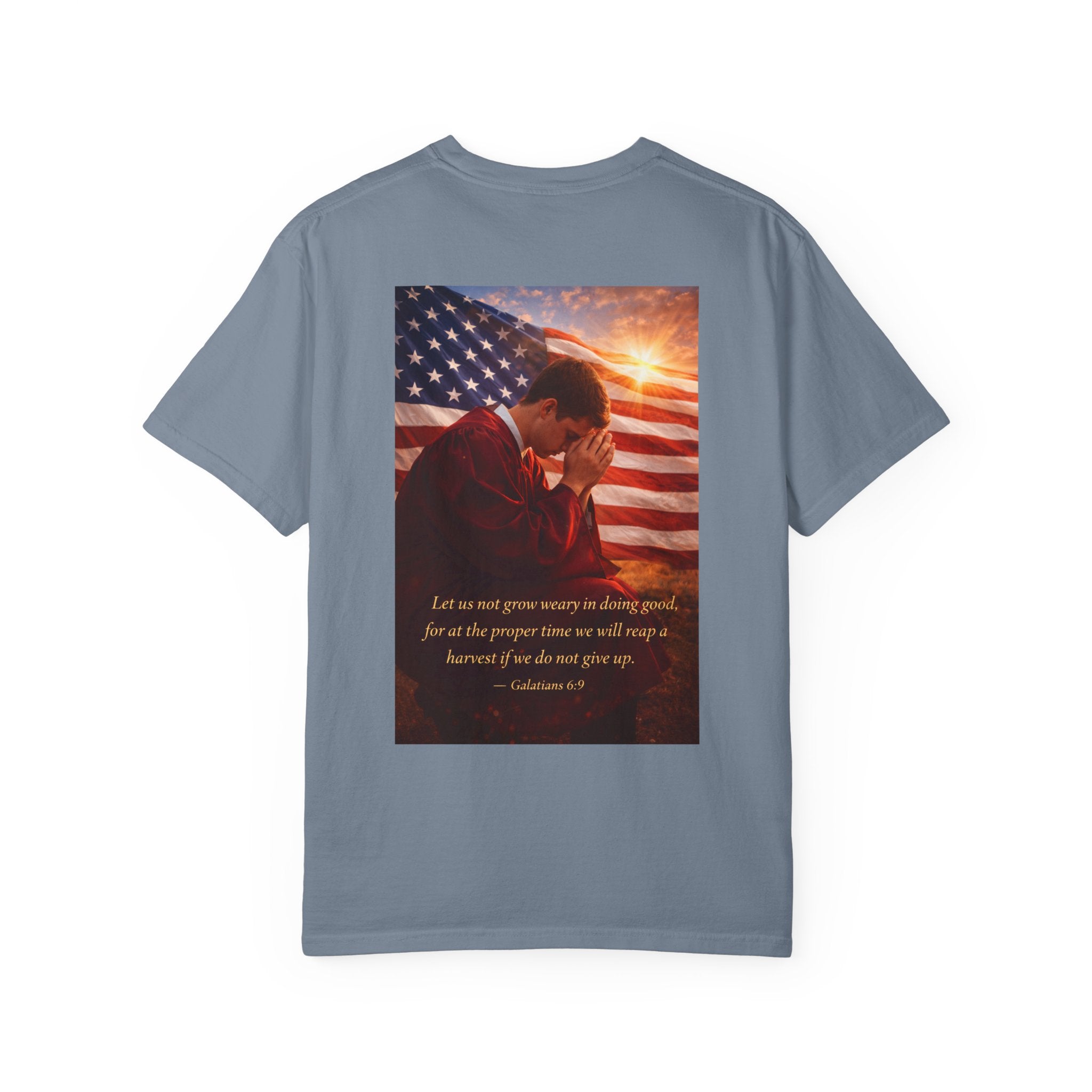 Patriotic Christian T-Shirt — 'A Path That Is All Yours' Graduating Soldier Prayer Tee
