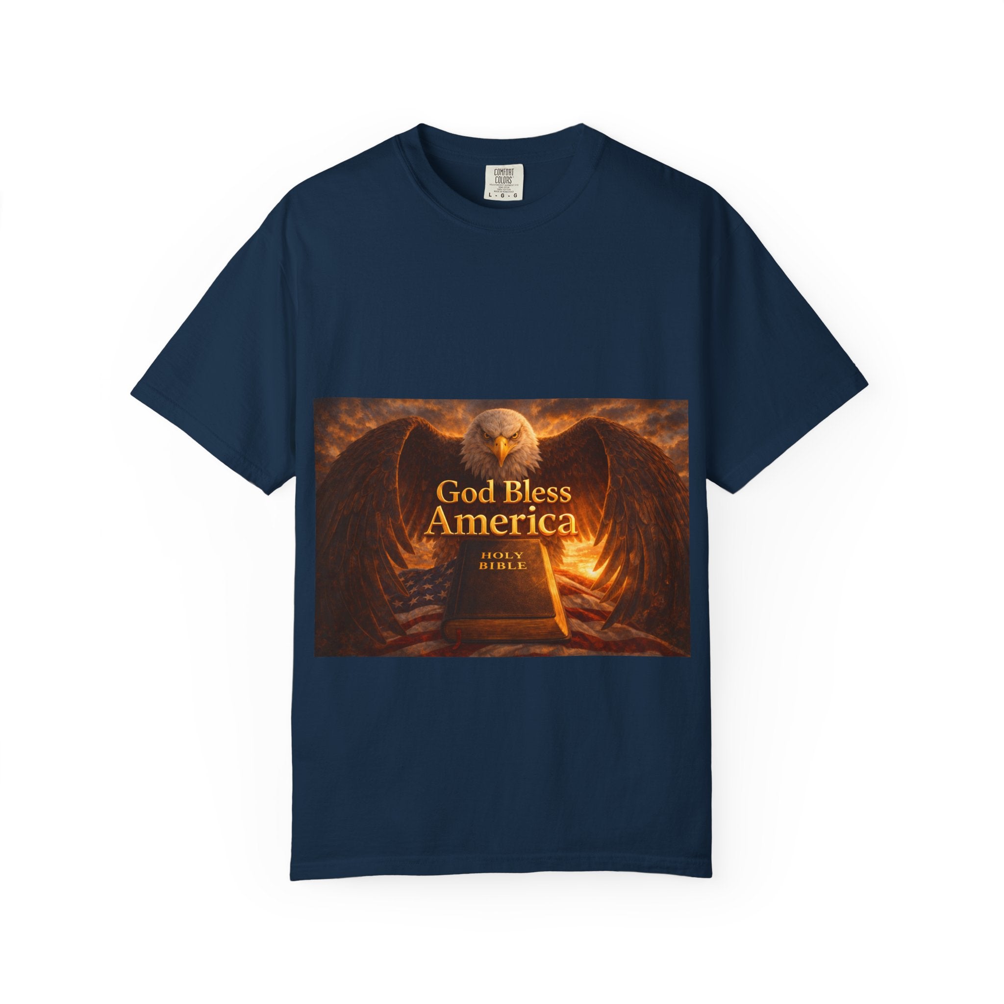 Political T-Shirt — "God Bless America" Eagle & Trump Patriotic Tee