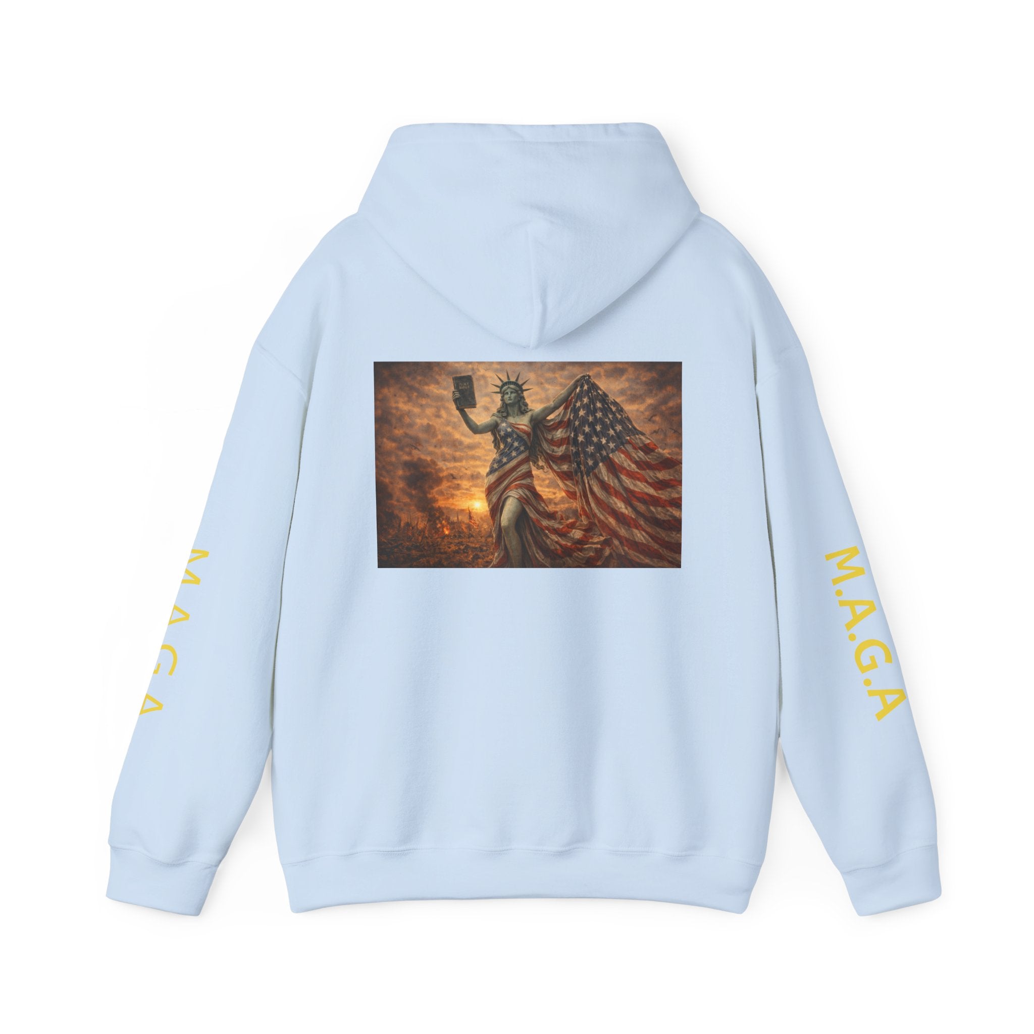MAGA Statue of Liberty Hoodie – Patriotic American Flag Sweatshirt