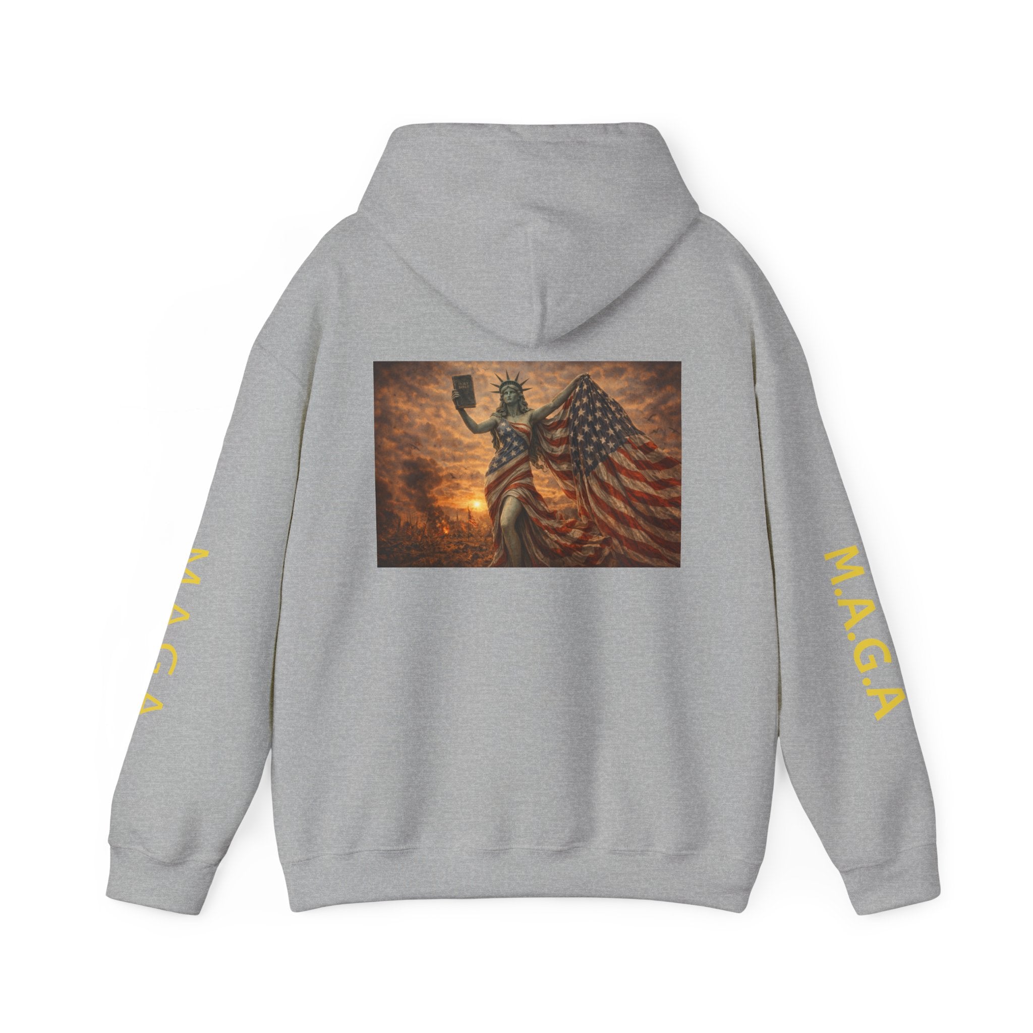 MAGA Statue of Liberty Hoodie – Patriotic American Flag Sweatshirt