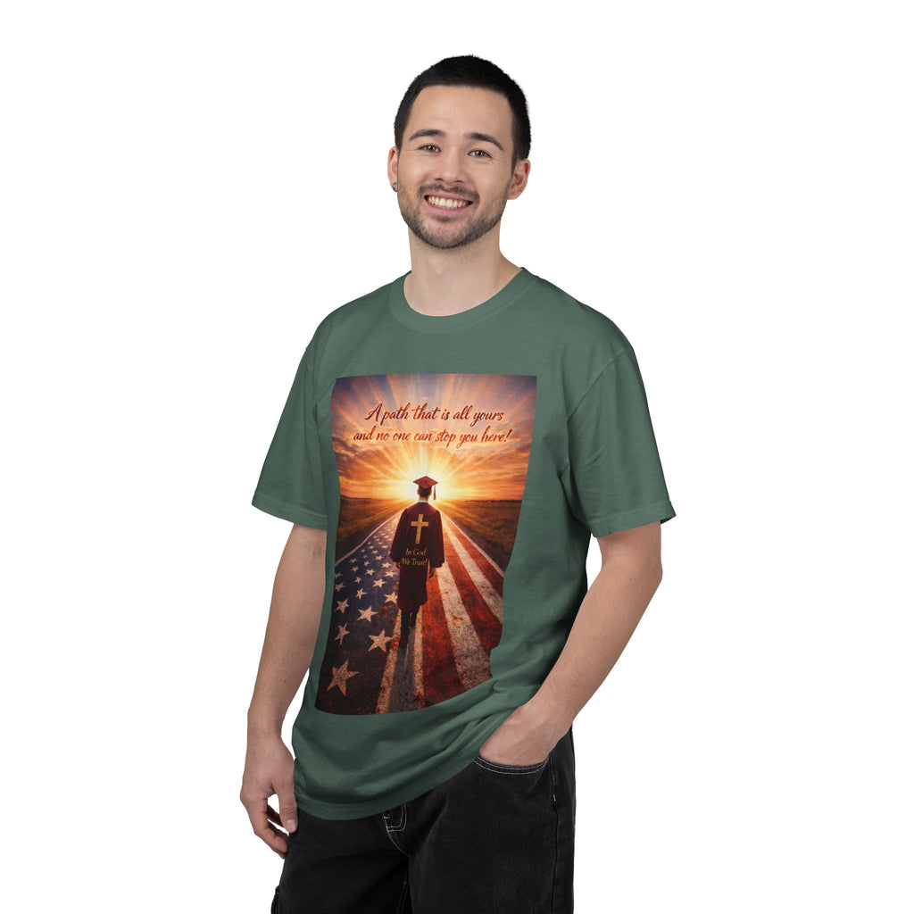 Patriotic Christian T-Shirt — 'A Path That Is All Yours' Graduating Soldier Prayer Tee