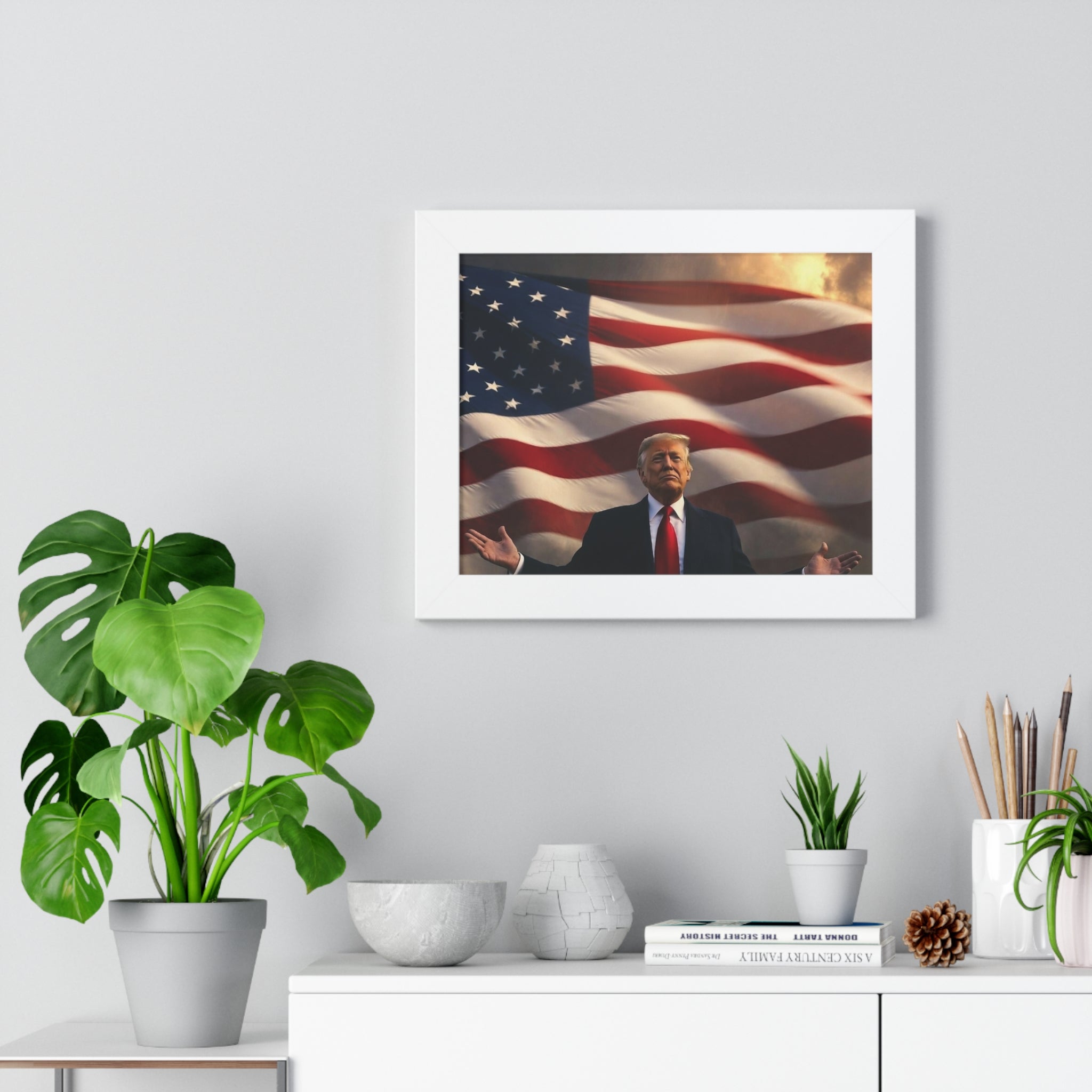 Framed Poster — Patriotic Flag Portrait
