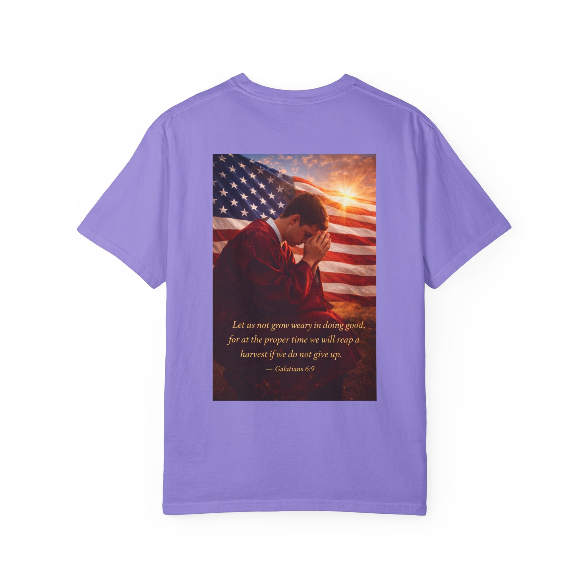 Patriotic Christian T-Shirt — 'A Path That Is All Yours' Graduating Soldier Prayer Tee