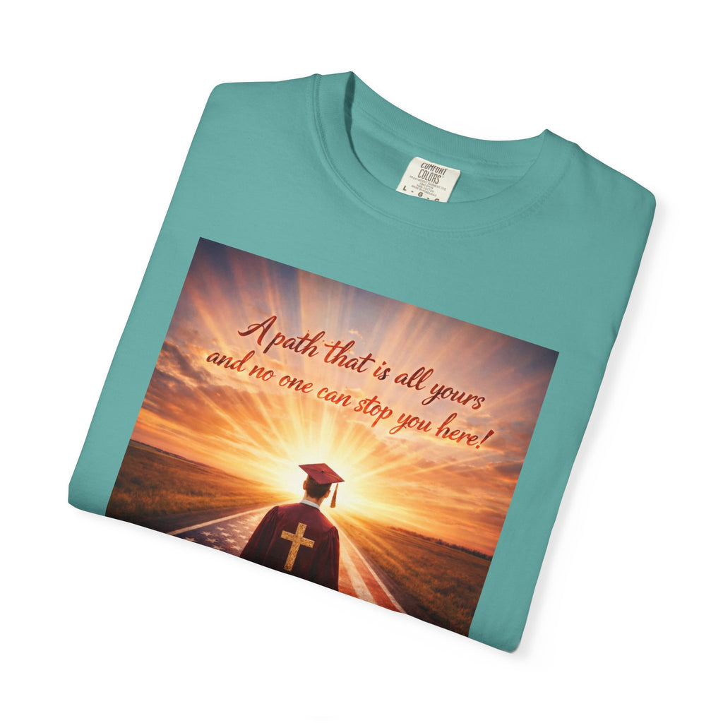Patriotic Christian T-Shirt — 'A Path That Is All Yours' Graduating Soldier Prayer Tee