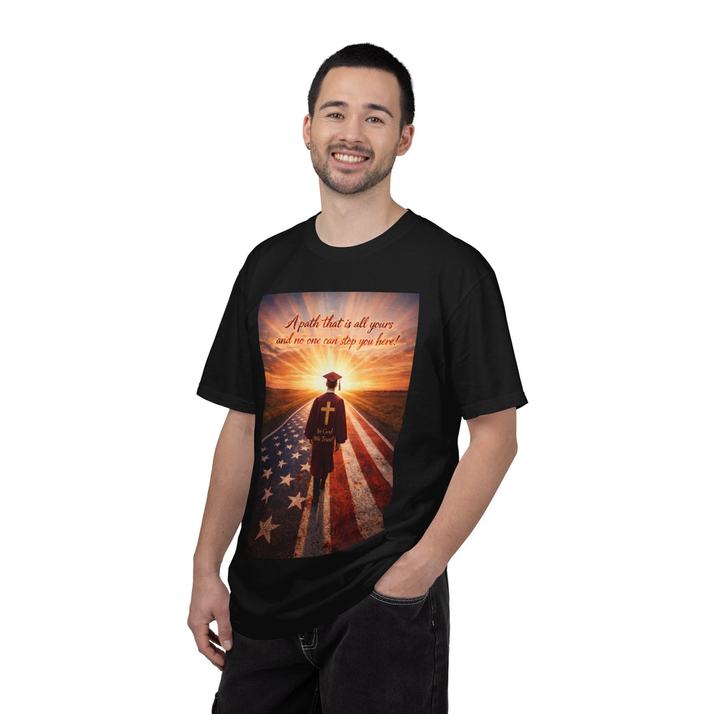 Patriotic Christian T-Shirt — 'A Path That Is All Yours' Graduating Soldier Prayer Tee