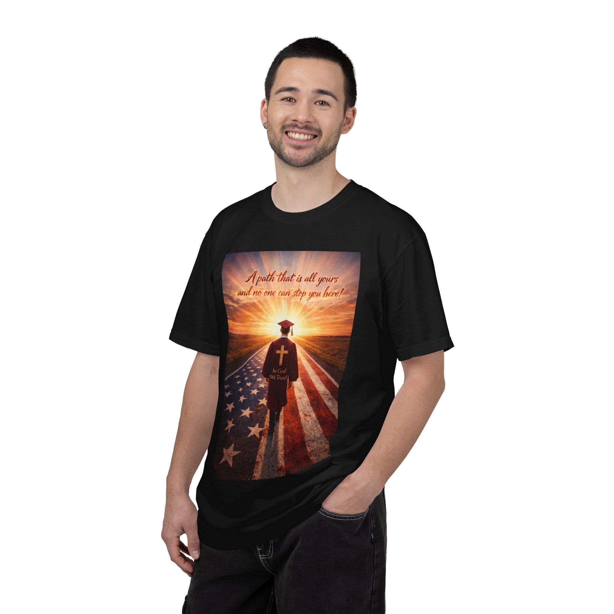 Patriotic Christian T-Shirt — 'A Path That Is All Yours' Graduating Soldier Prayer Tee