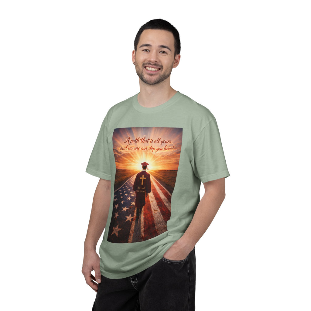 Patriotic Christian T-Shirt — 'A Path That Is All Yours' Graduating Soldier Prayer Tee