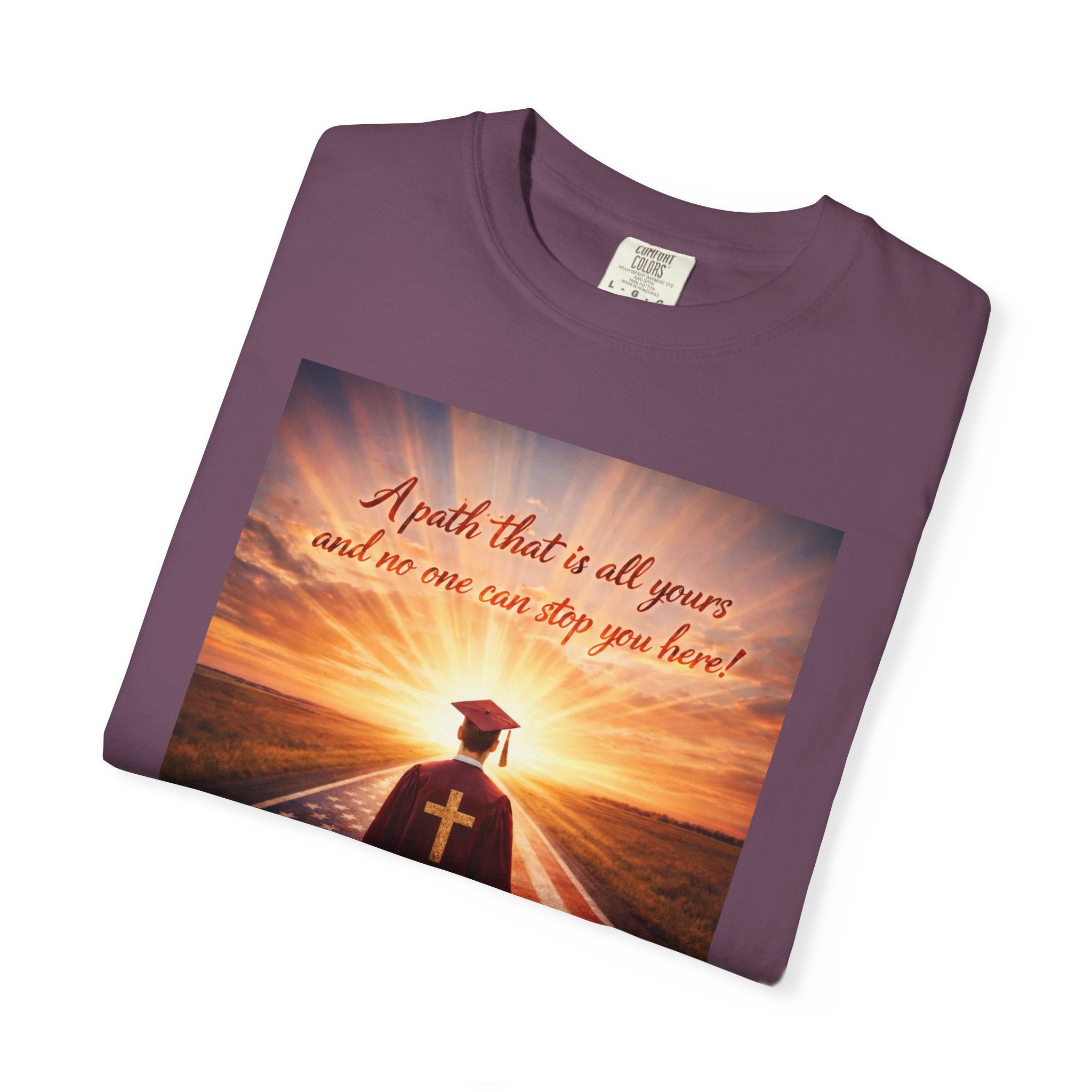 Patriotic Christian T-Shirt — 'A Path That Is All Yours' Graduating Soldier Prayer Tee