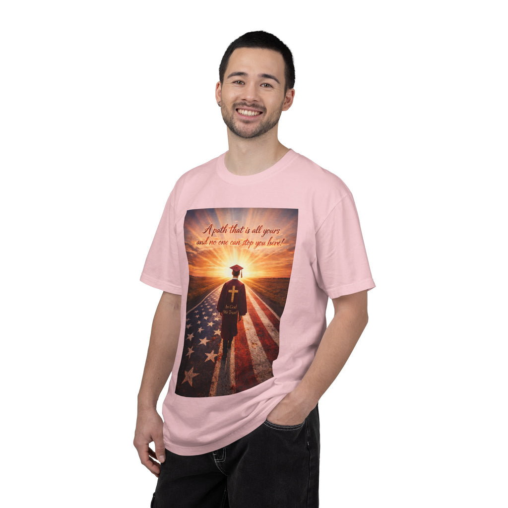 Patriotic Christian T-Shirt — 'A Path That Is All Yours' Graduating Soldier Prayer Tee