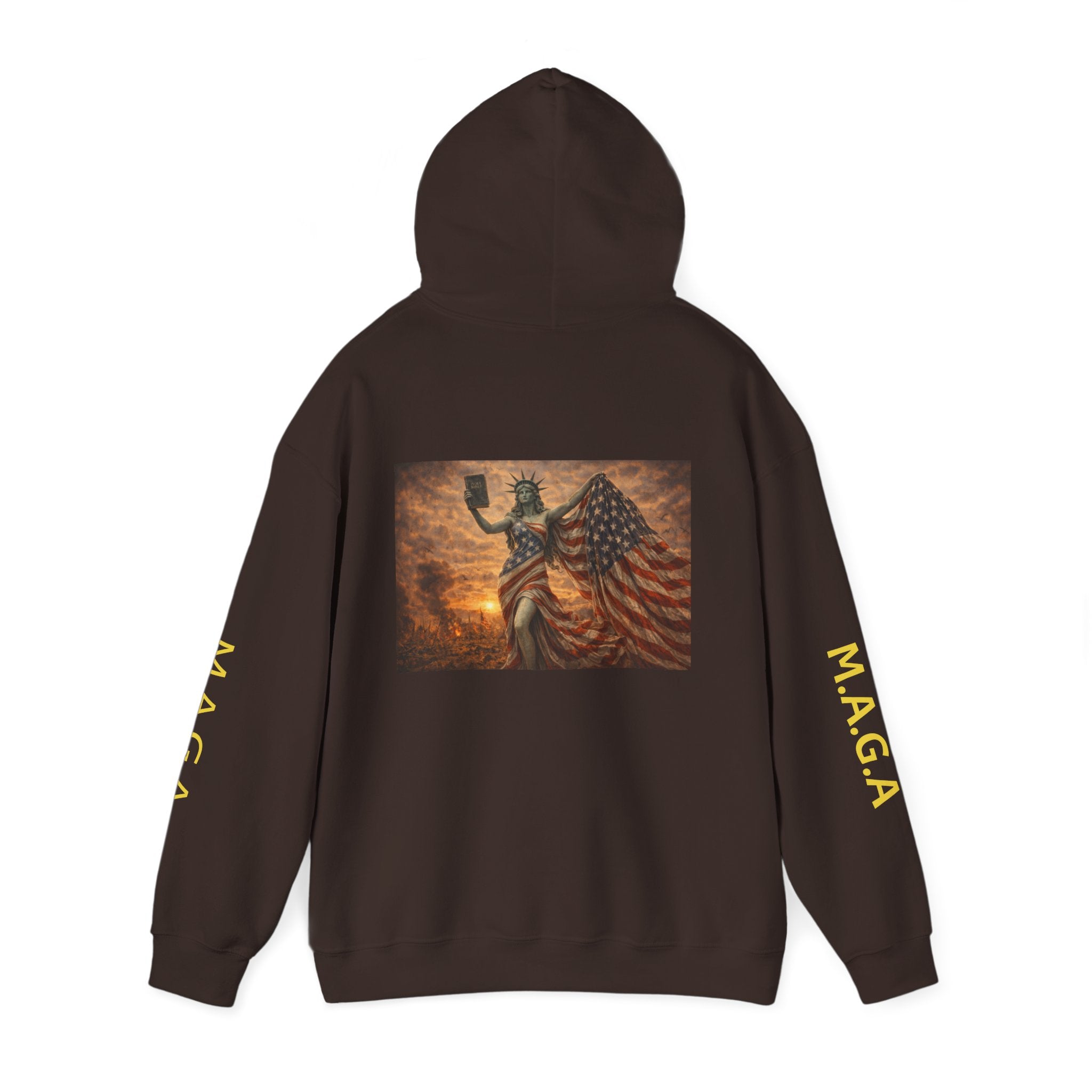 MAGA Statue of Liberty Hoodie – Patriotic American Flag Sweatshirt