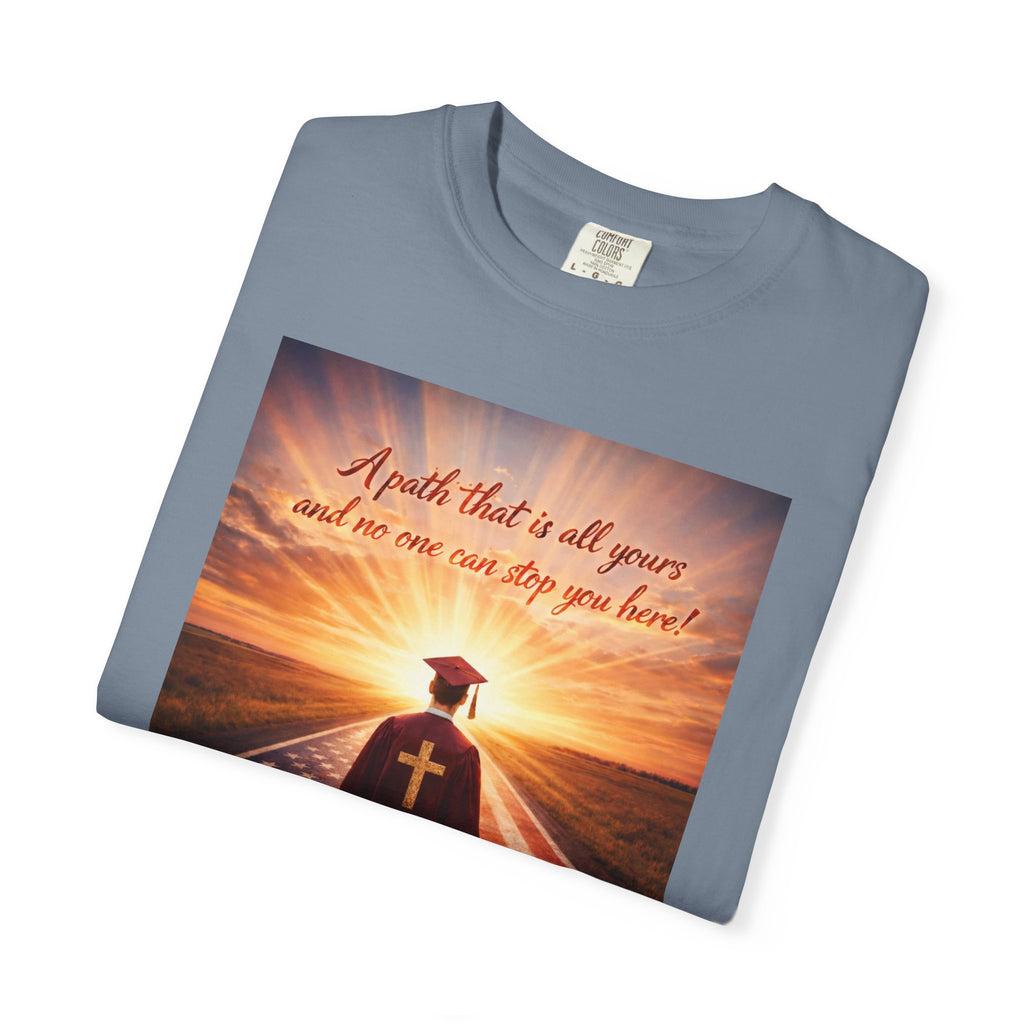 Patriotic Christian T-Shirt — 'A Path That Is All Yours' Graduating Soldier Prayer Tee