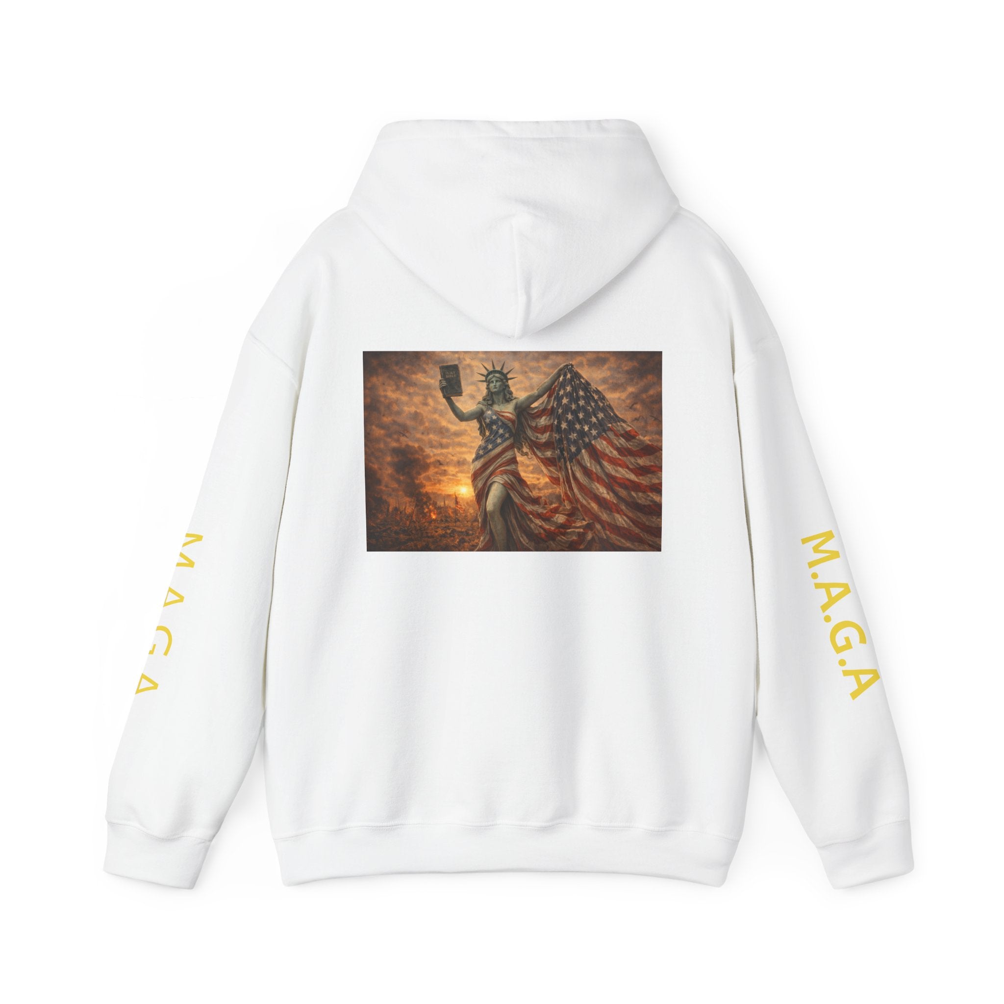 MAGA Statue of Liberty Hoodie – Patriotic American Flag Sweatshirt