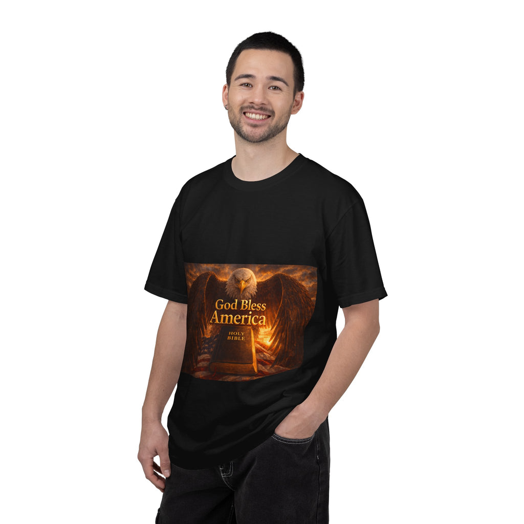 Political T-Shirt — "God Bless America" Eagle & Trump Patriotic Tee