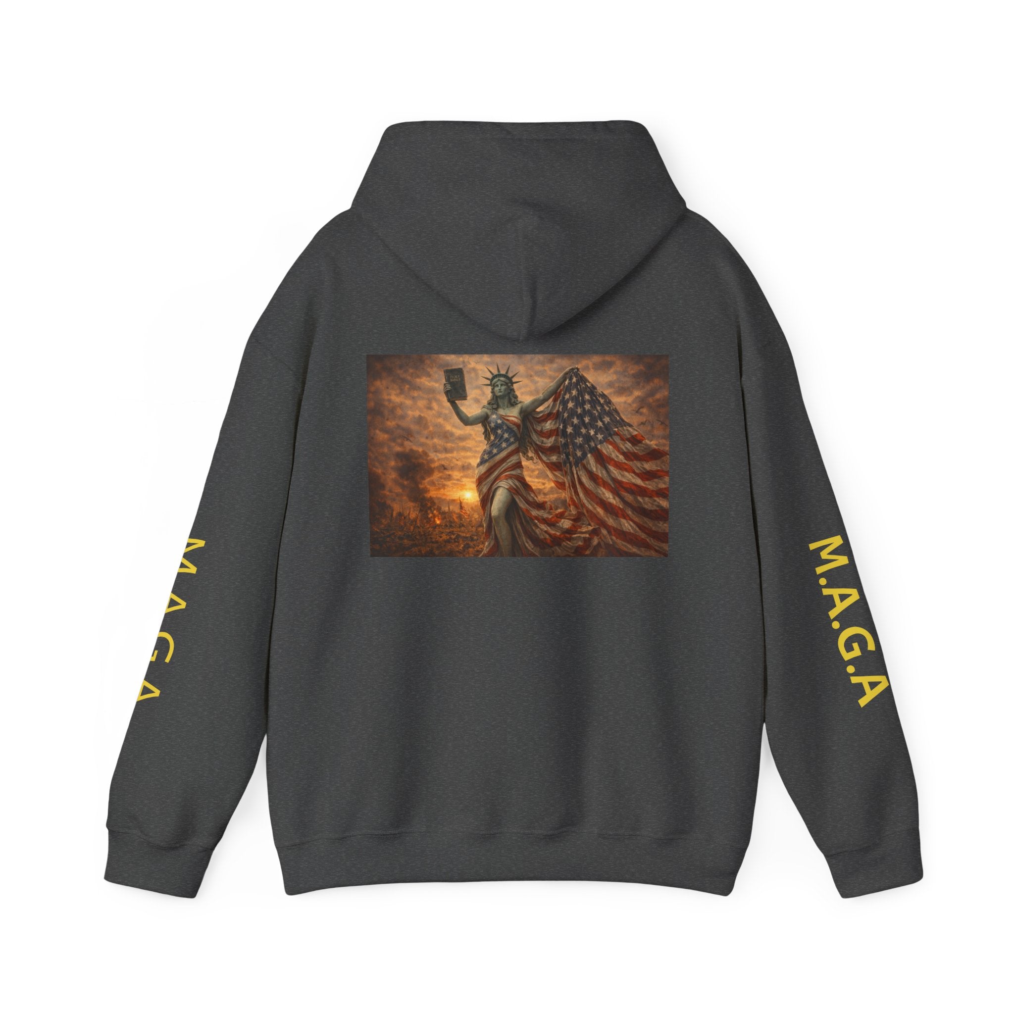 MAGA Statue of Liberty Hoodie – Patriotic American Flag Sweatshirt