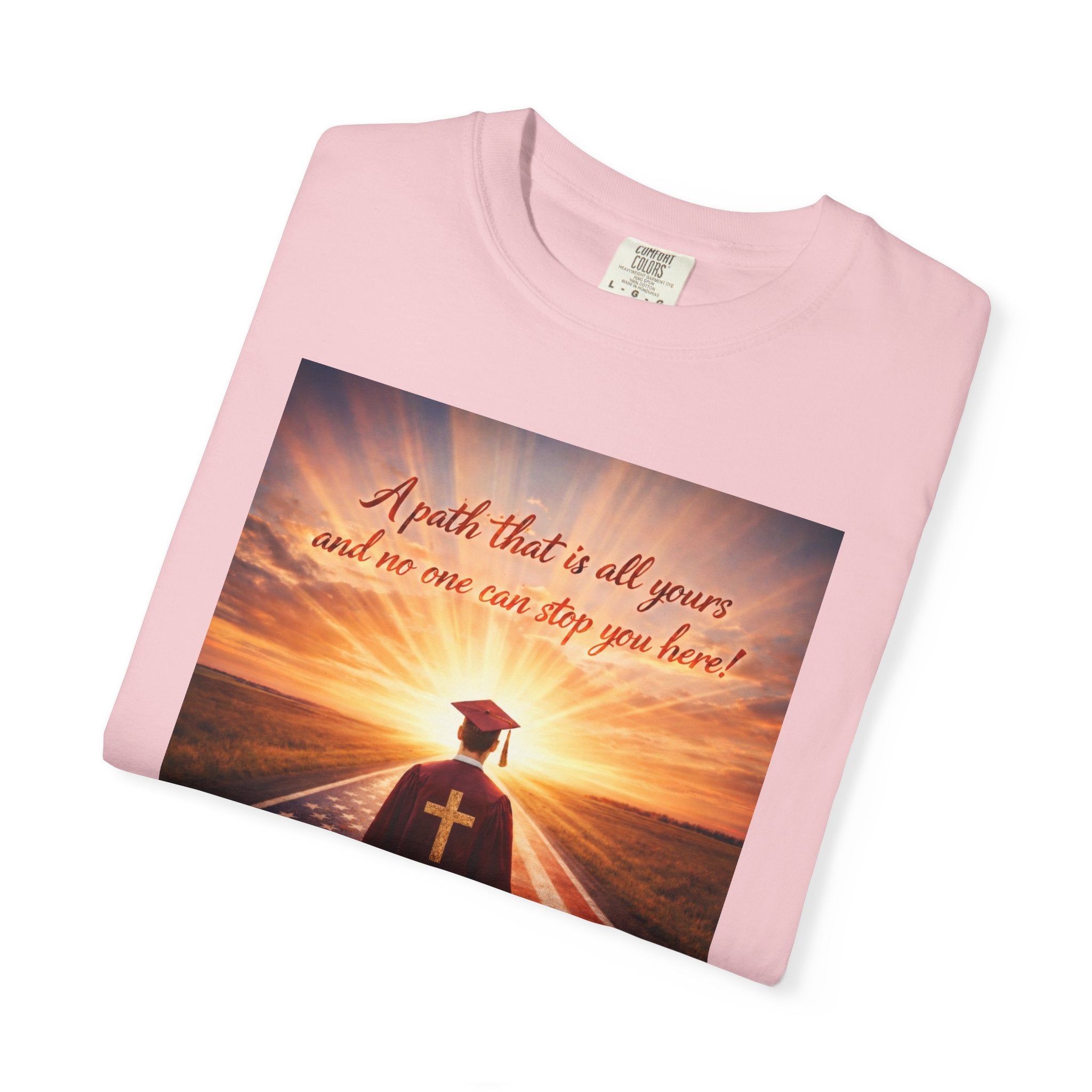 Patriotic Christian T-Shirt — 'A Path That Is All Yours' Graduating Soldier Prayer Tee