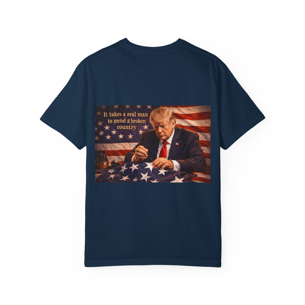 Political T-Shirt — "God Bless America" Eagle & Trump Patriotic Tee