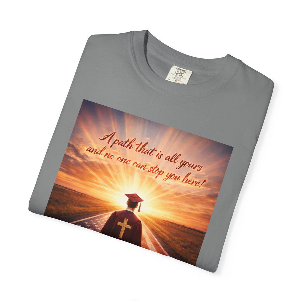 Patriotic Christian T-Shirt — 'A Path That Is All Yours' Graduating Soldier Prayer Tee