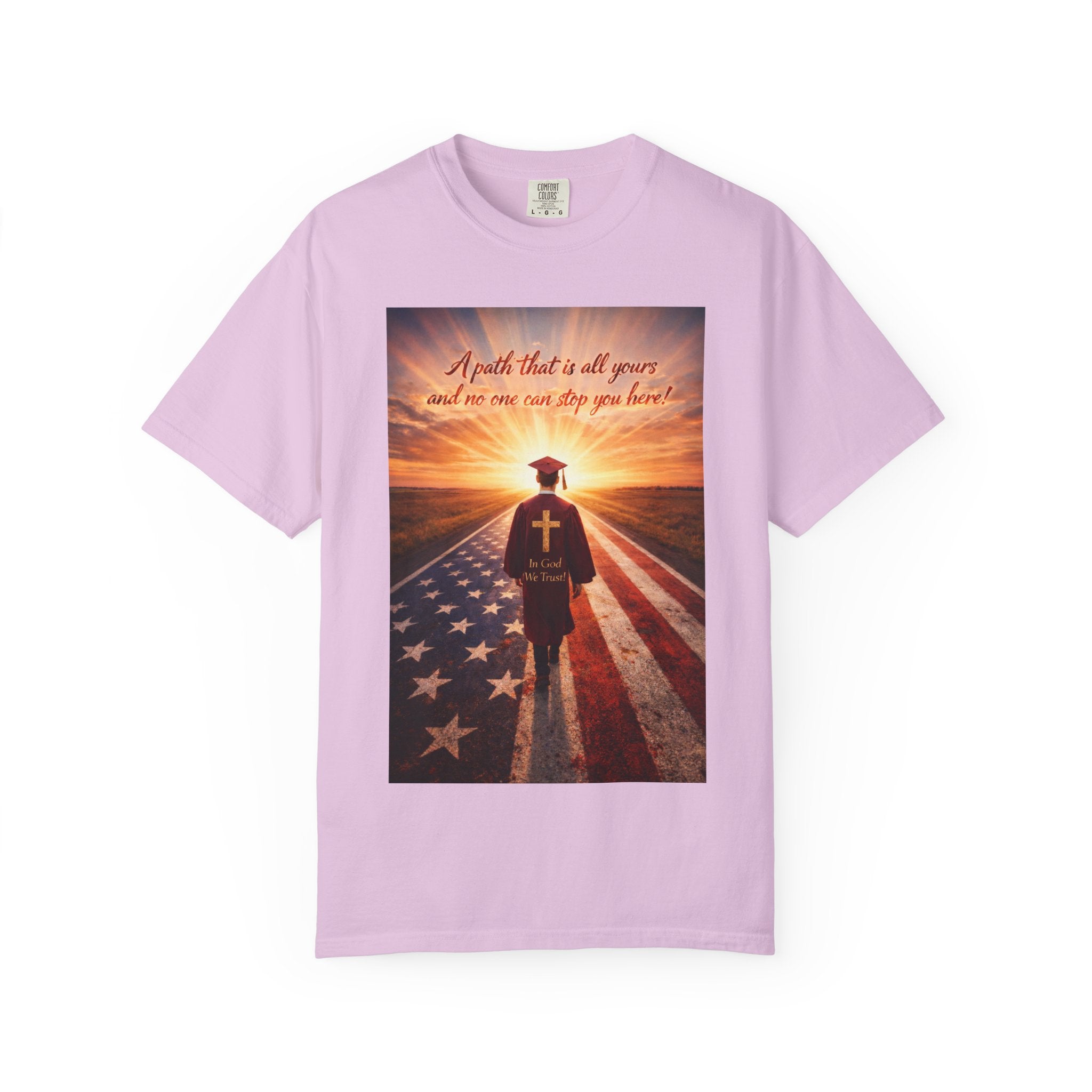 Patriotic Christian T-Shirt — 'A Path That Is All Yours' Graduating Soldier Prayer Tee