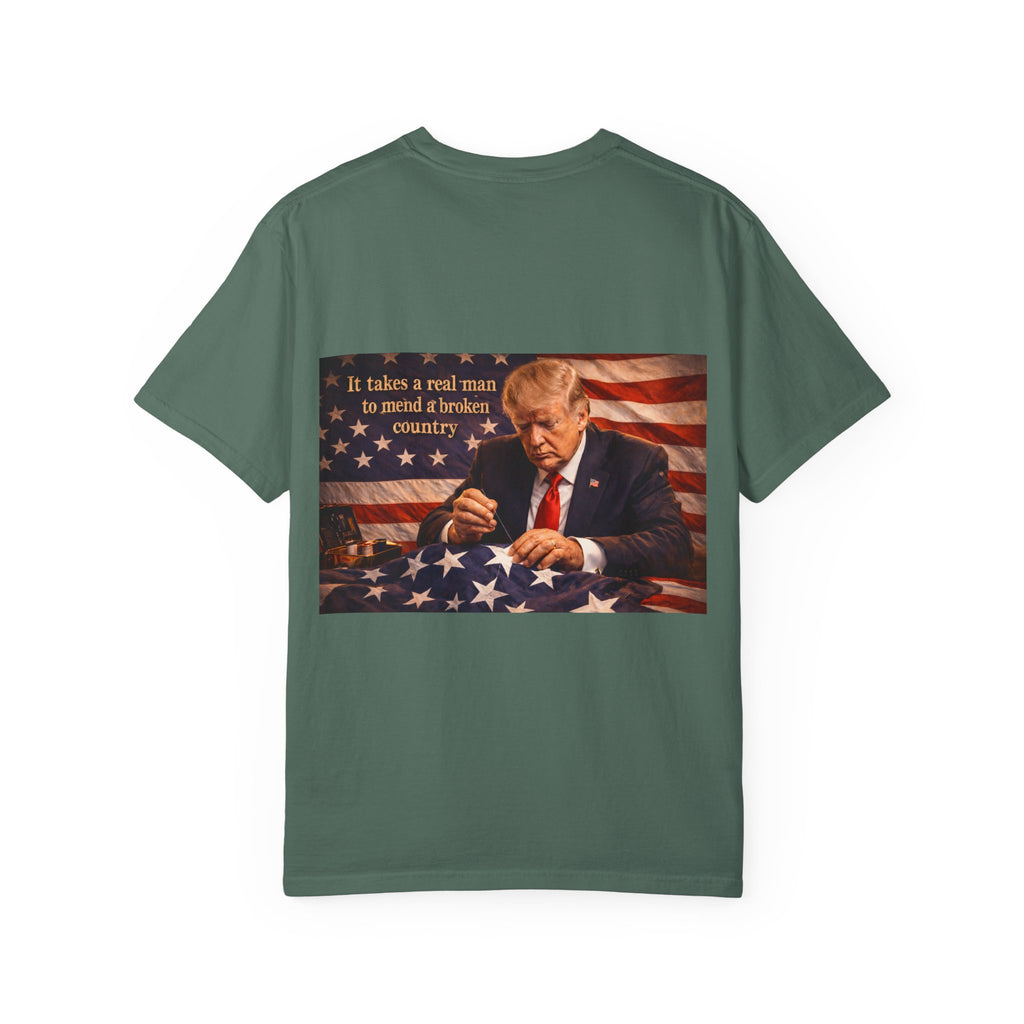 Political T-Shirt — "God Bless America" Eagle & Trump Patriotic Tee