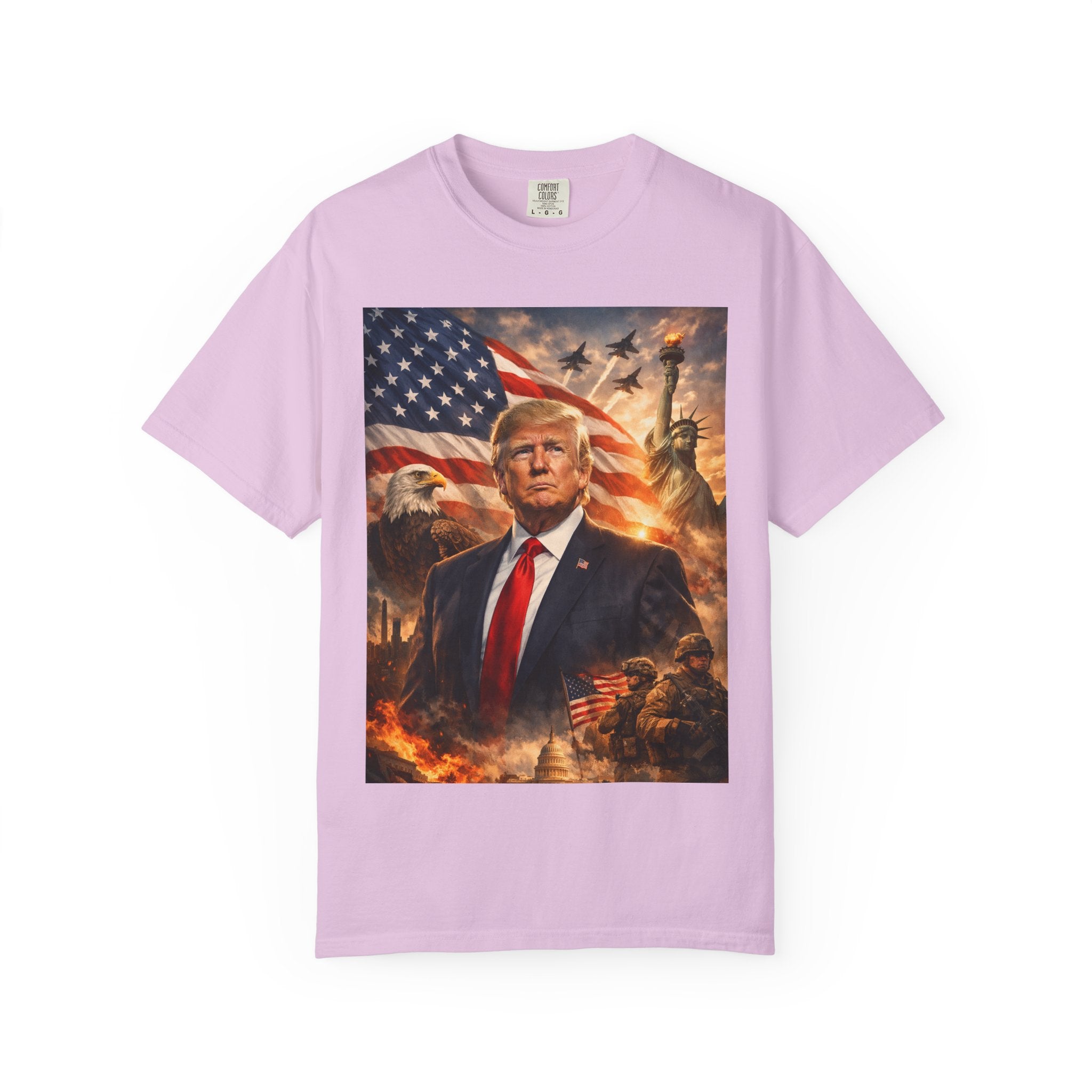 Patriotic Trump Portrait T-Shirt — “It takes a real man to mend a broken country”