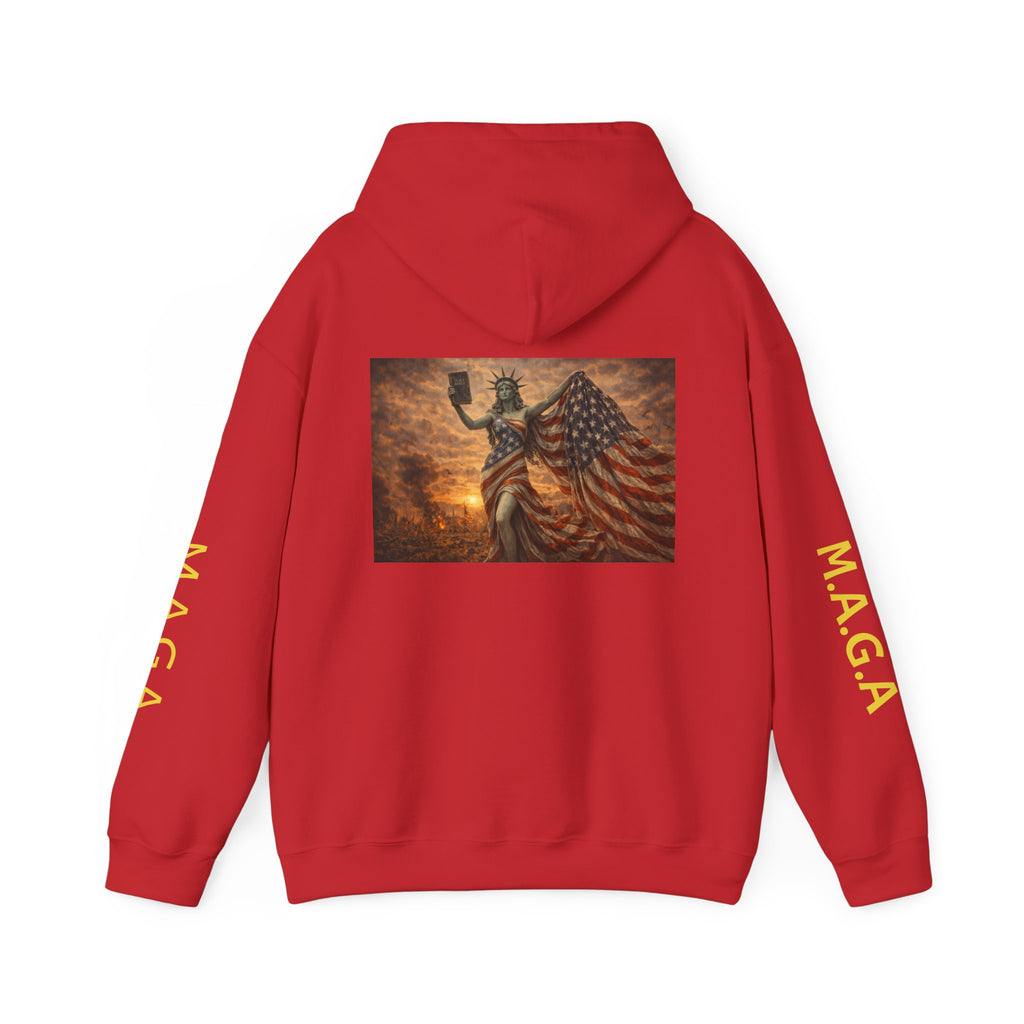 MAGA Statue of Liberty Hoodie – Patriotic American Flag Sweatshirt