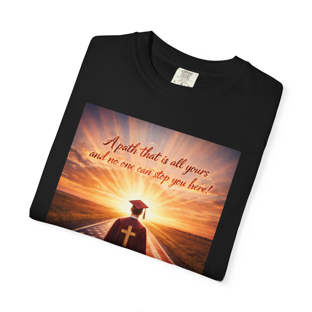 Patriotic Christian T-Shirt — 'A Path That Is All Yours' Graduating Soldier Prayer Tee