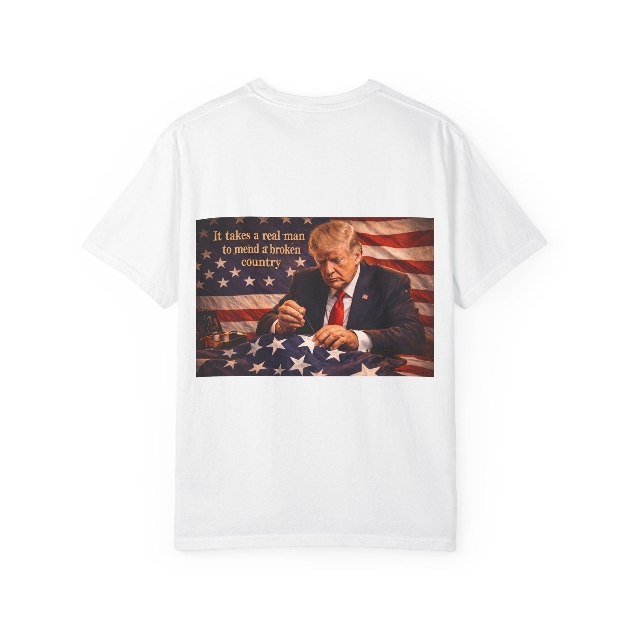 Political T-Shirt — "God Bless America" Eagle & Trump Patriotic Tee