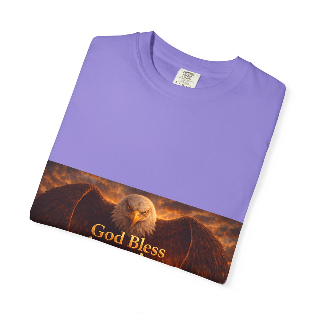Political T-Shirt — "God Bless America" Eagle & Trump Patriotic Tee