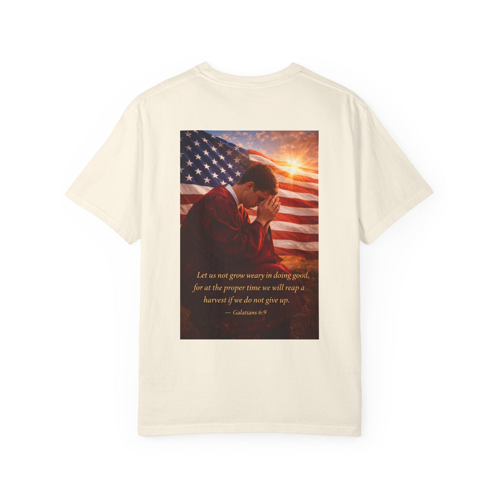 Patriotic Christian T-Shirt — 'A Path That Is All Yours' Graduating Soldier Prayer Tee