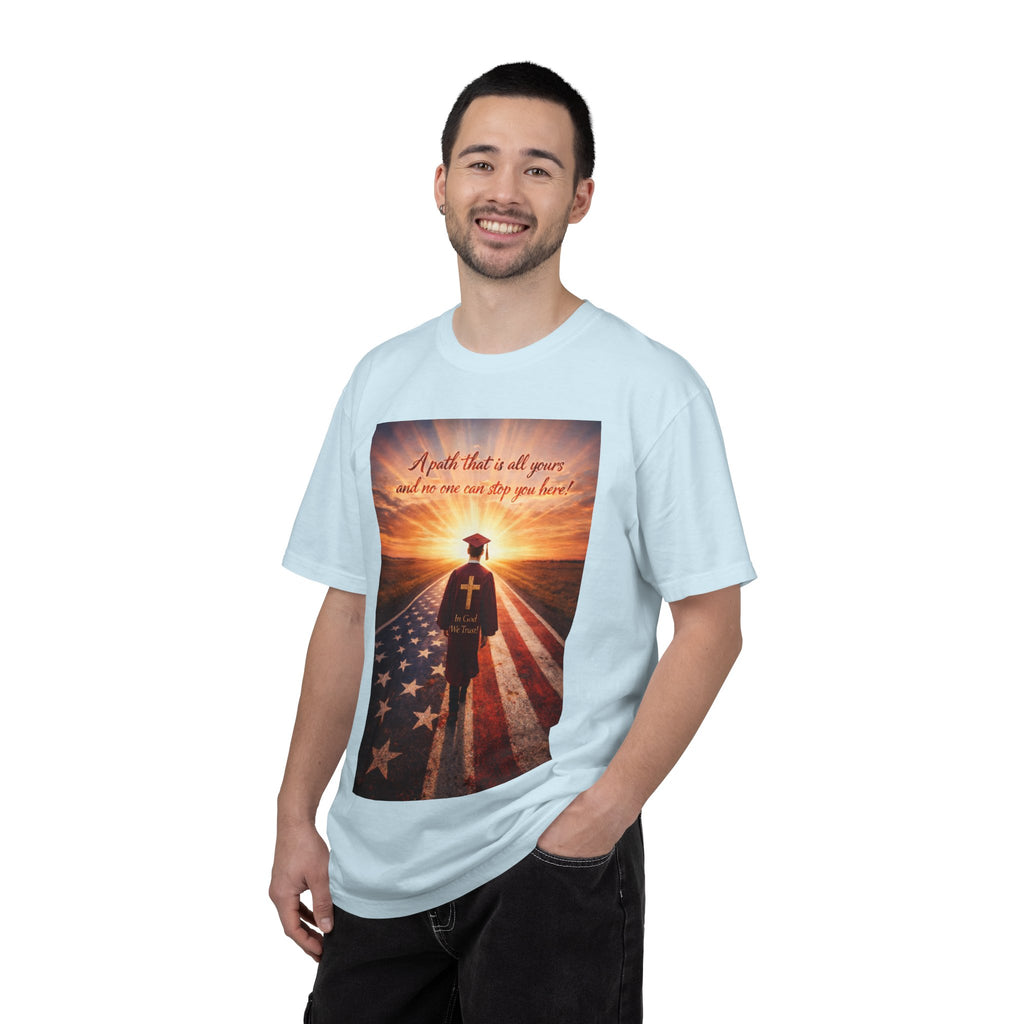 Patriotic Christian T-Shirt — 'A Path That Is All Yours' Graduating Soldier Prayer Tee