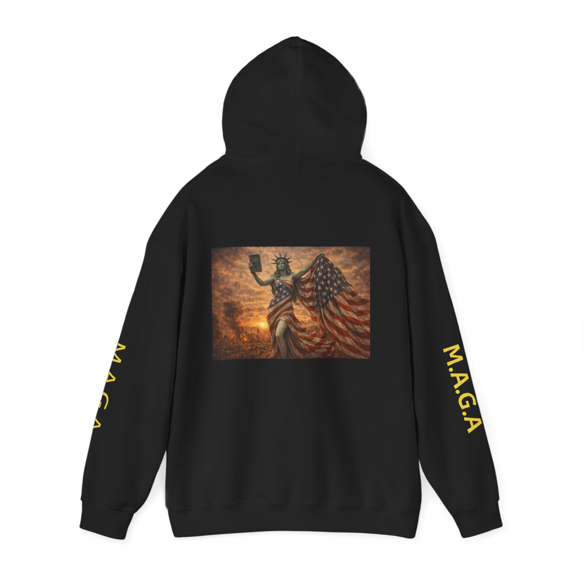 MAGA Statue of Liberty Hoodie – Patriotic American Flag Sweatshirt