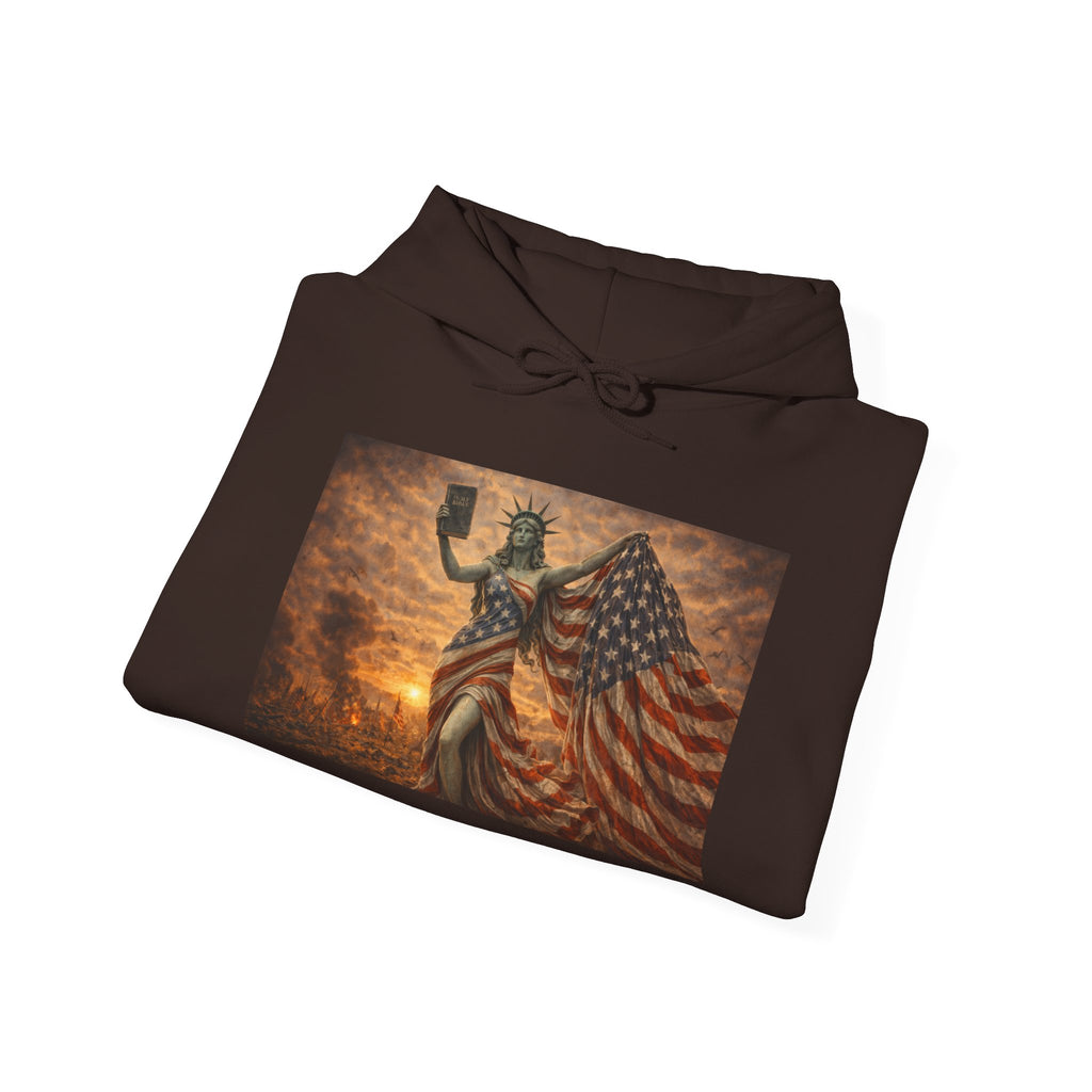 MAGA Statue of Liberty Hoodie – Patriotic American Flag Sweatshirt